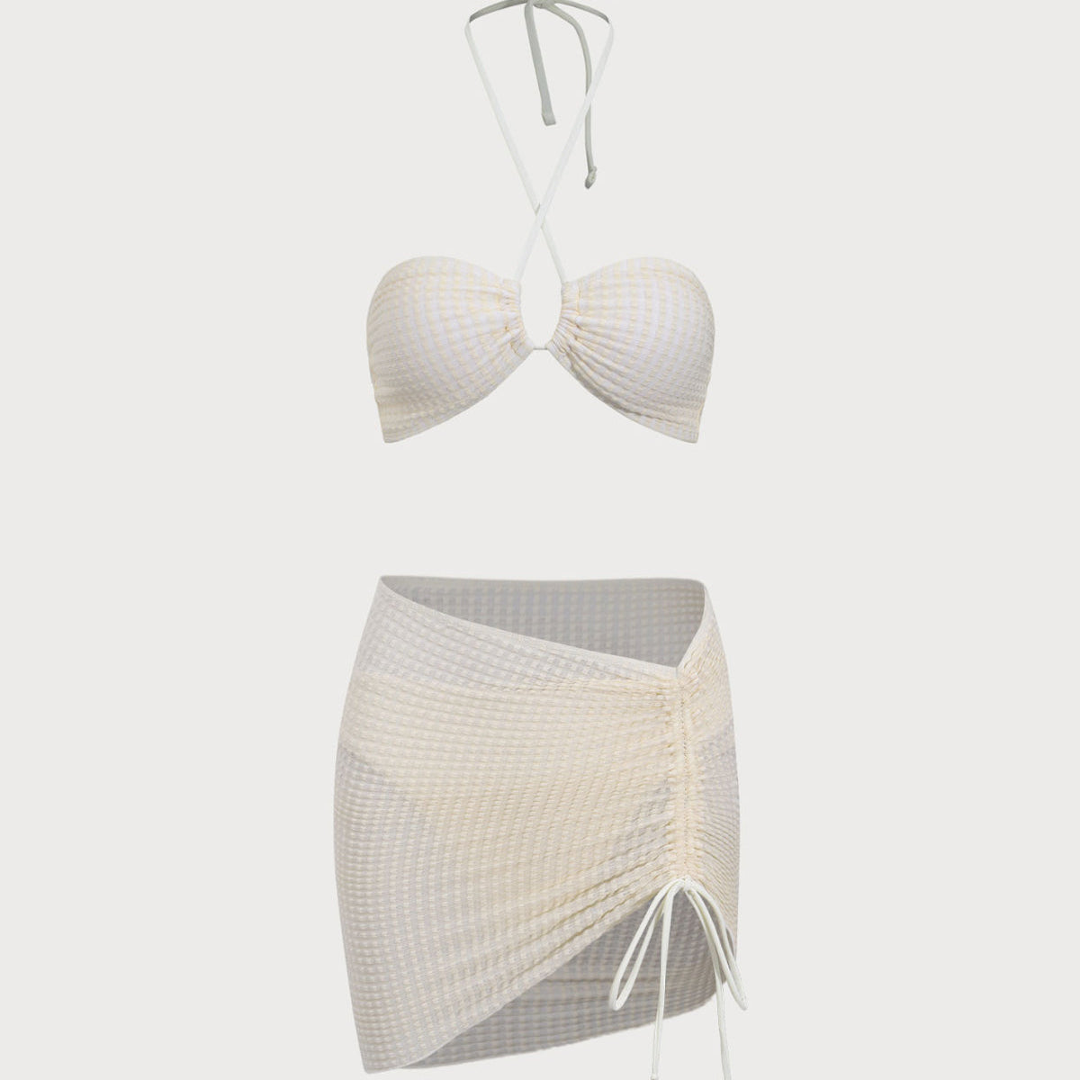 Shewess™ Bej Straplez Bikini Takımı