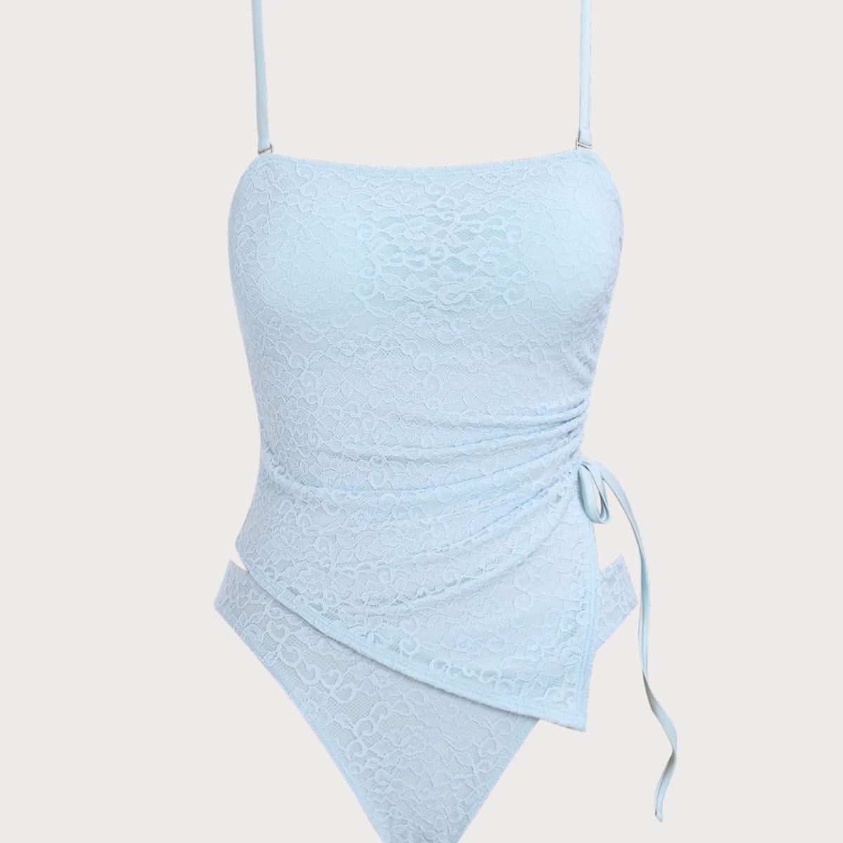 Shewess™ Mavi Dantelli Dantelli Tankini Mayo