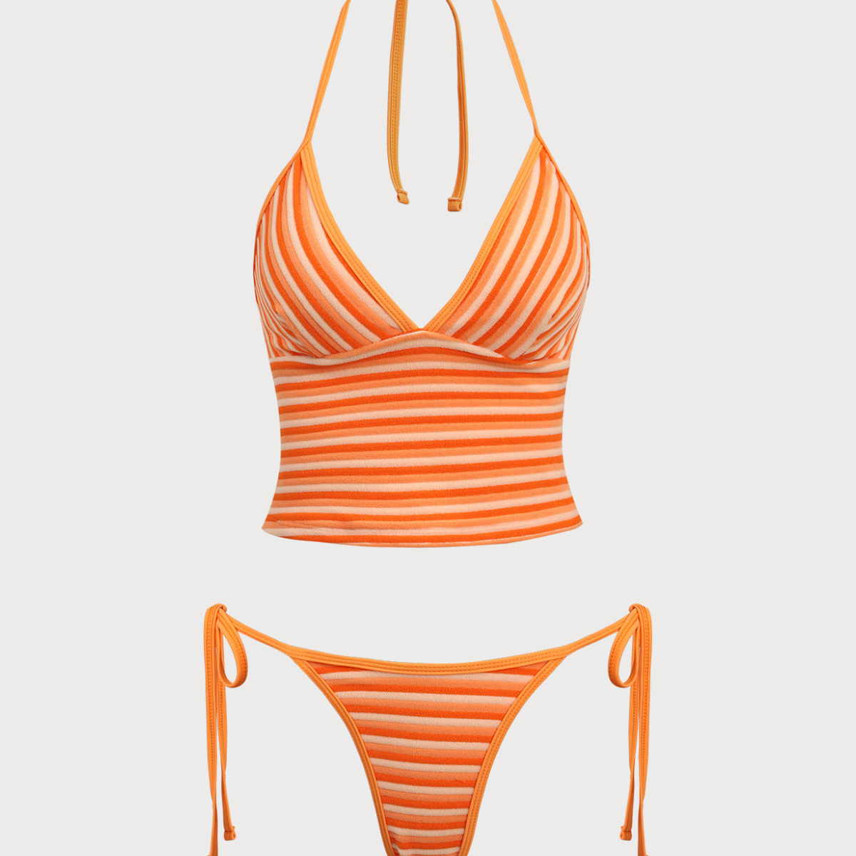 Shewess™ Turuncu Çizgili Tankini Mayo