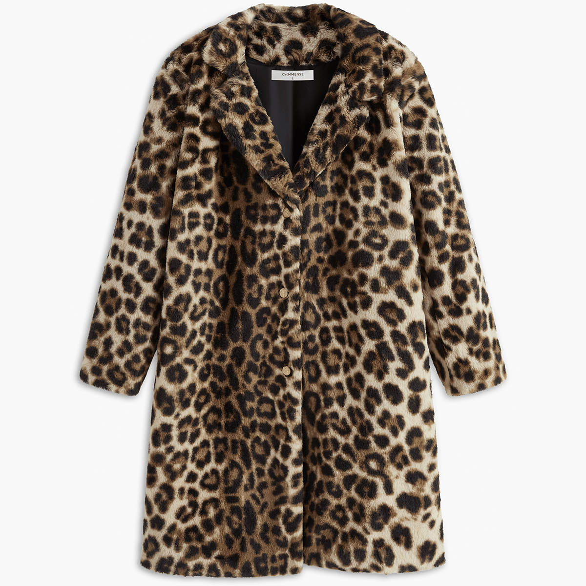 Leopar Desenli Faux Kürk