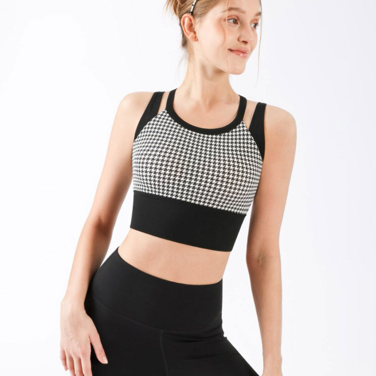 Shewess™ Siyah X-Cross Yoga Atlet - Hafif Destekli