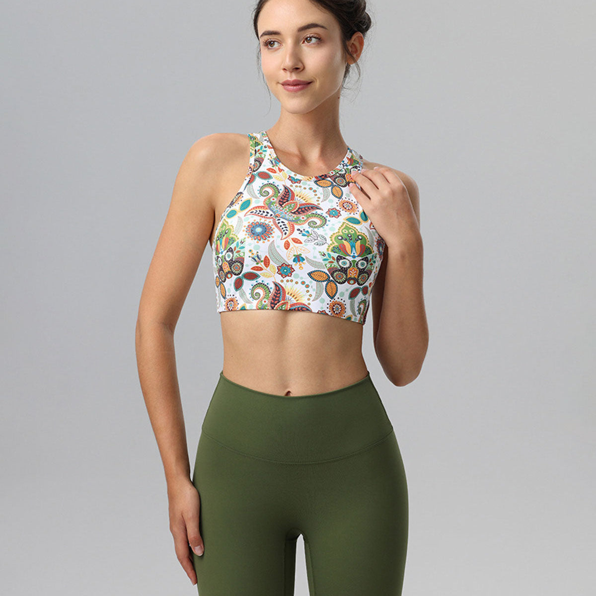 Shewess™ Çiçekli X-Cross Kolsuz Bluz
