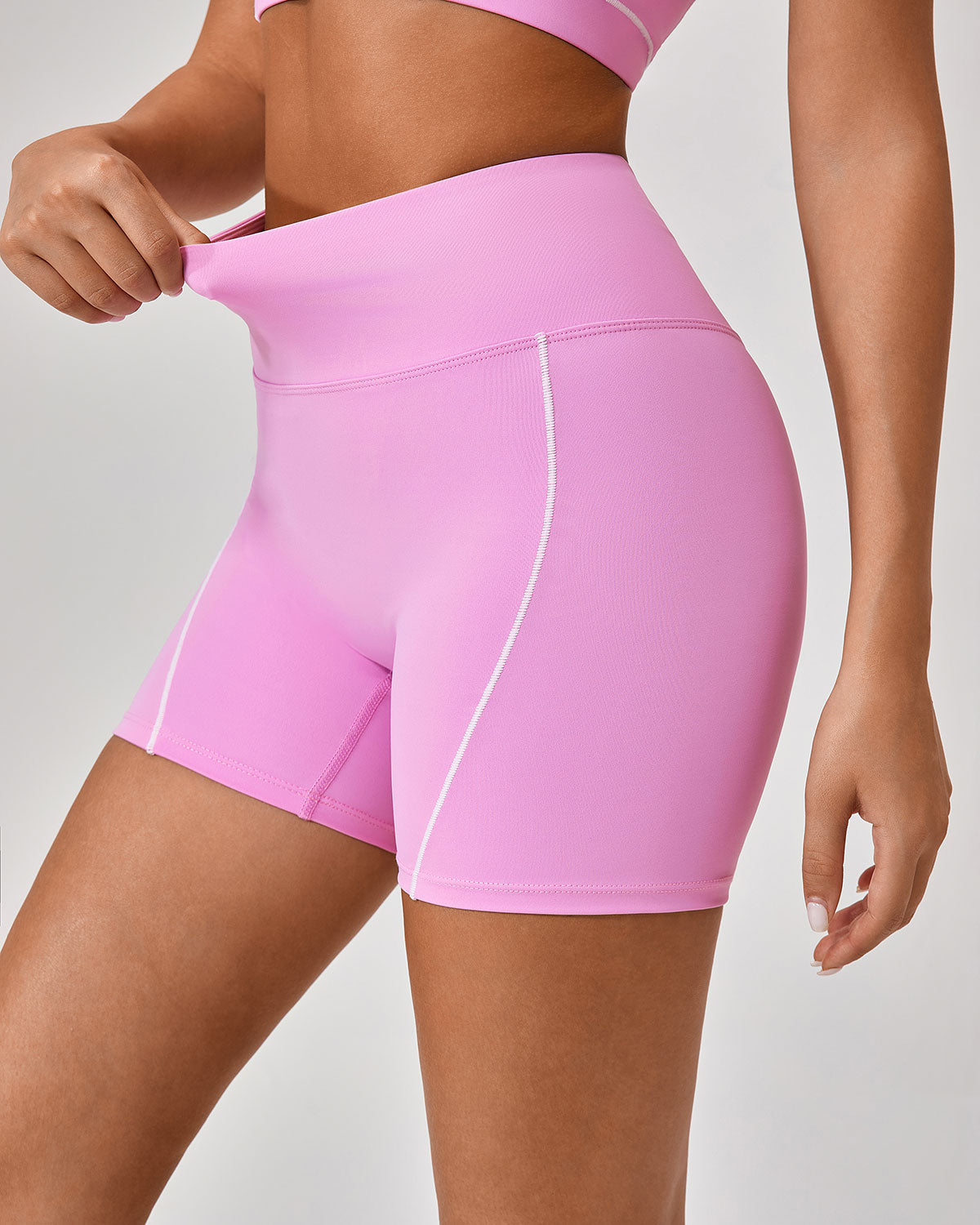 Shewess™ Pembe Yüksek Streç Yoga Pantolonu