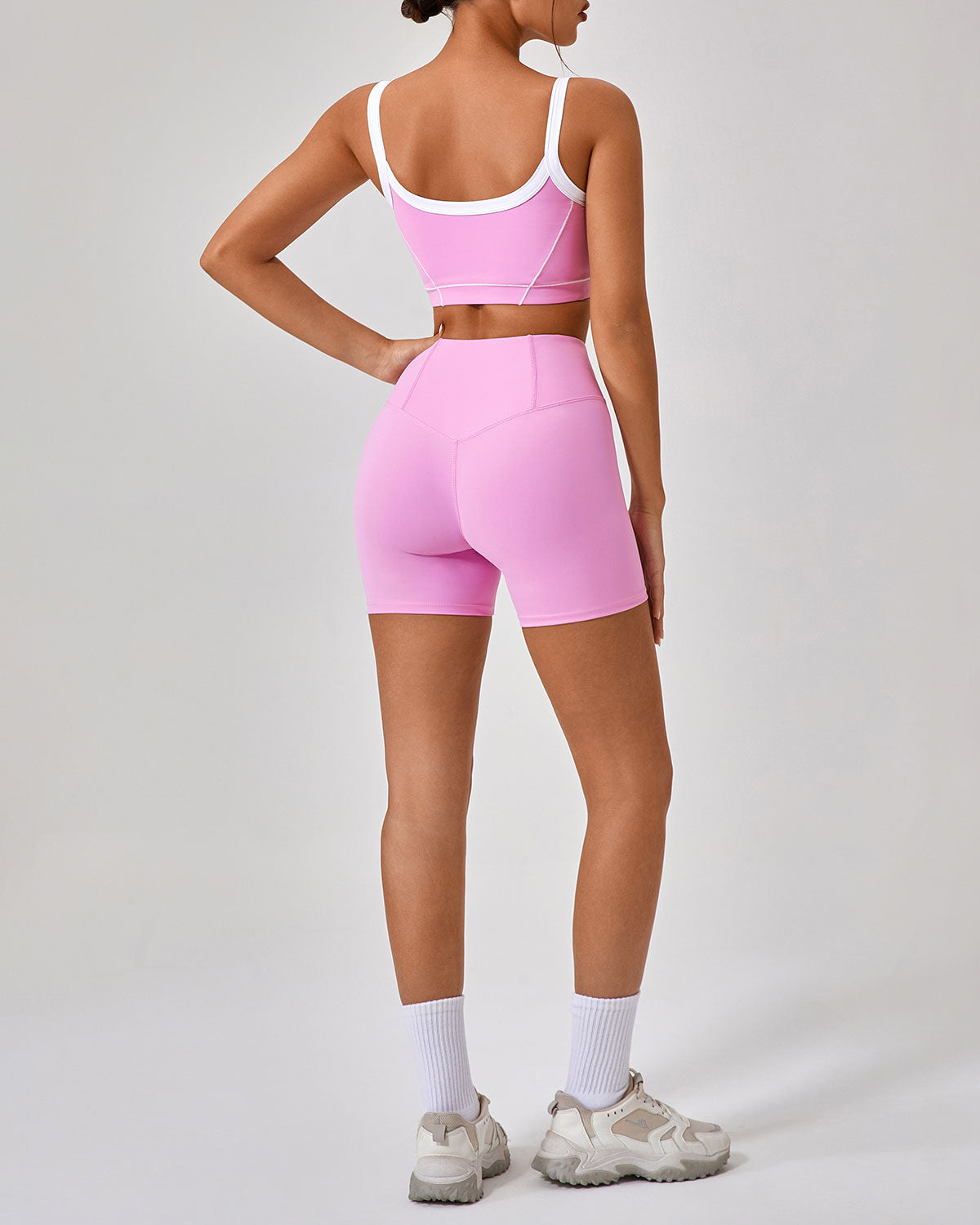Shewess™ Pembe Yüksek Streç Yoga Pantolonu
