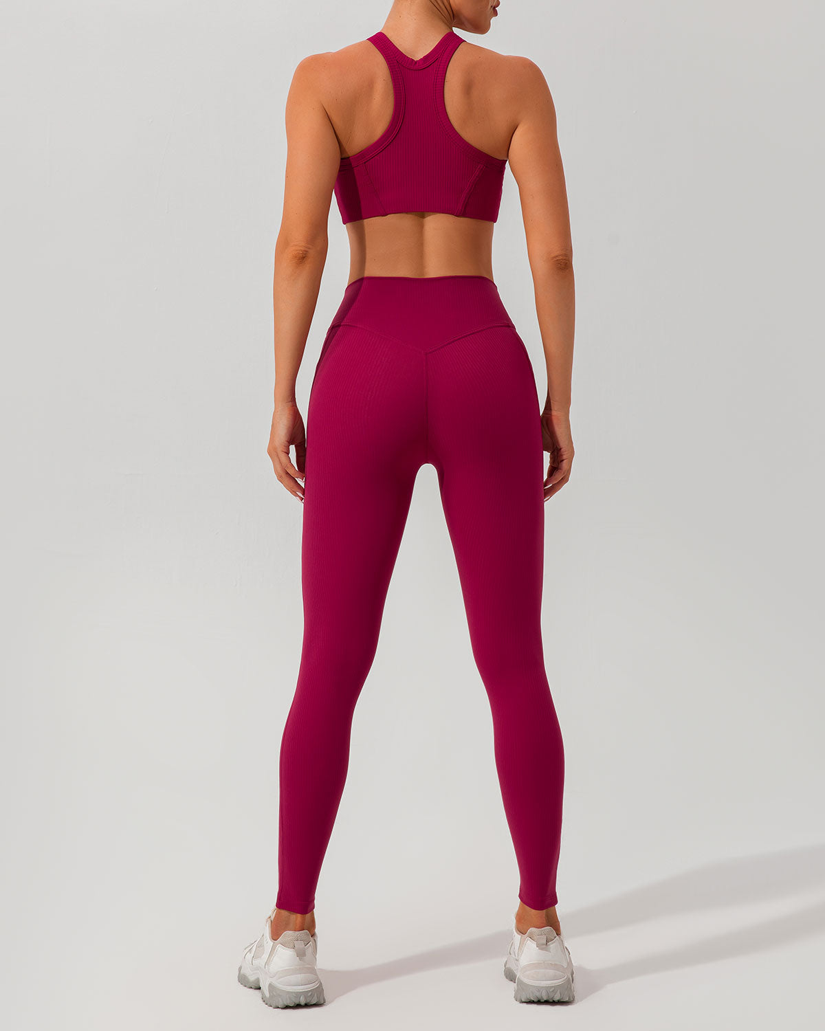 Shewess™ Kırmızı Çabuk Kuruyan Yüksek Bel Yoga Taytı