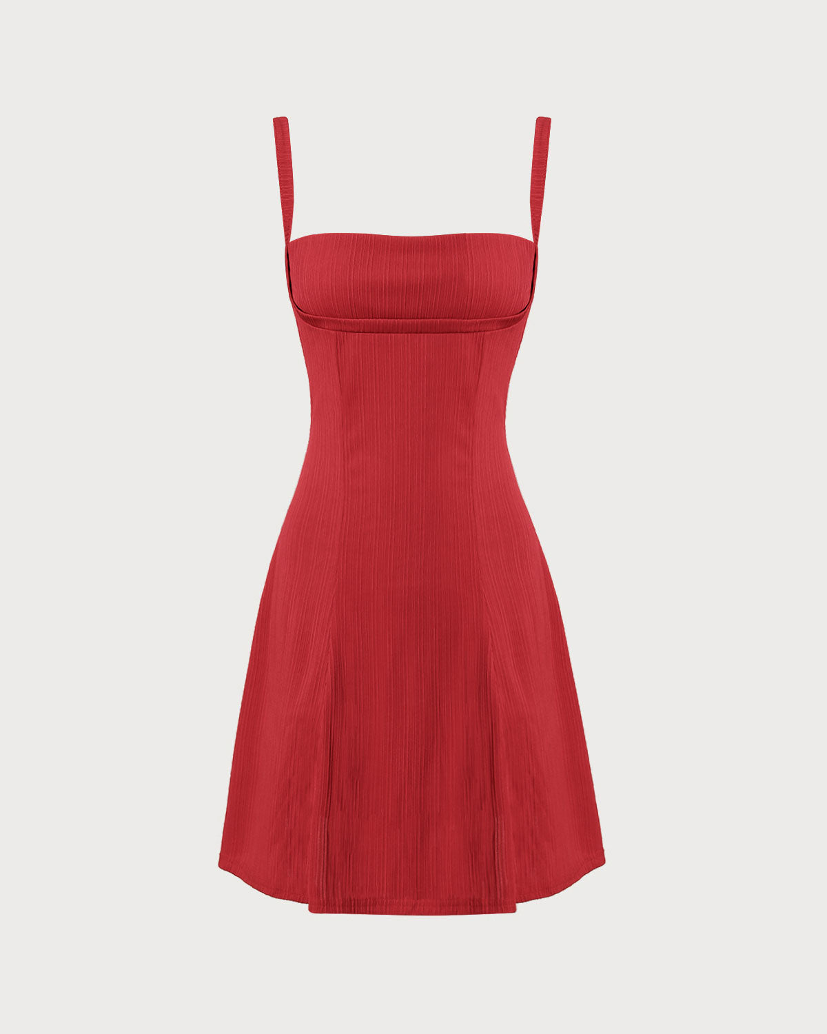 Shewess™ Kırmızı A Kesim Slip Mini Elbise