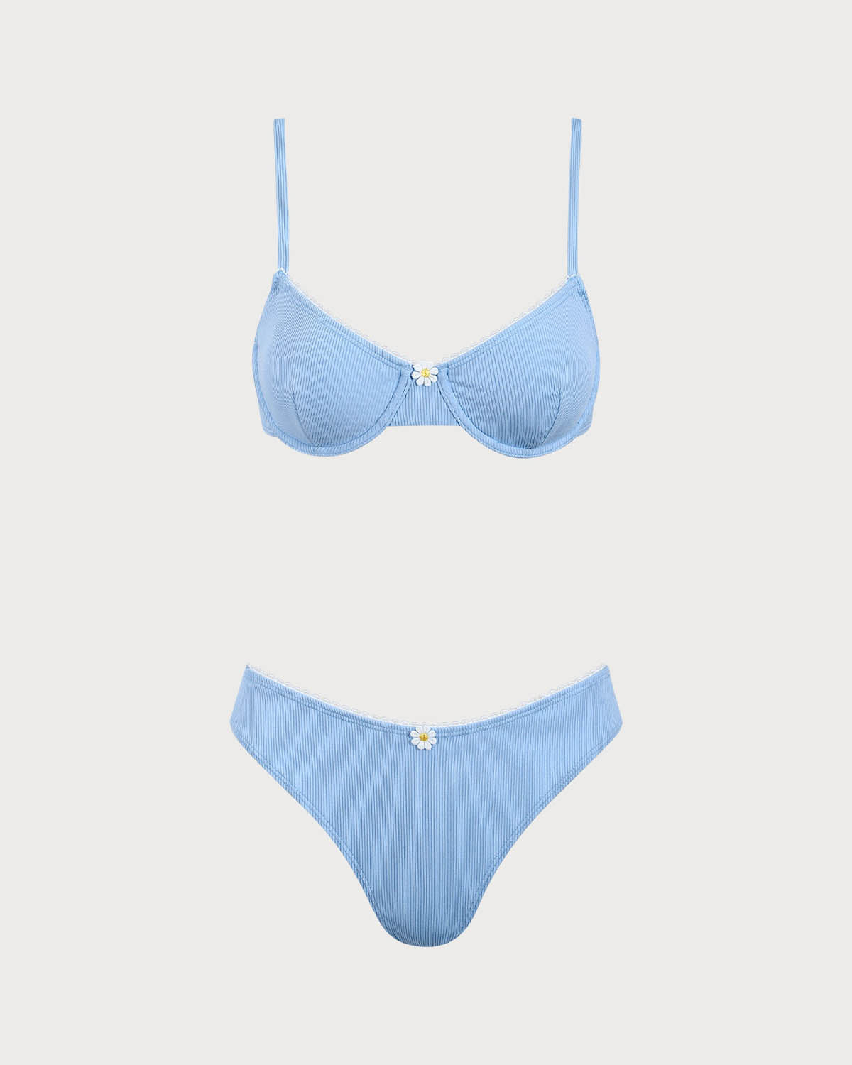 Shewess™ Mavi Papatya Balenli Bikini Takımı