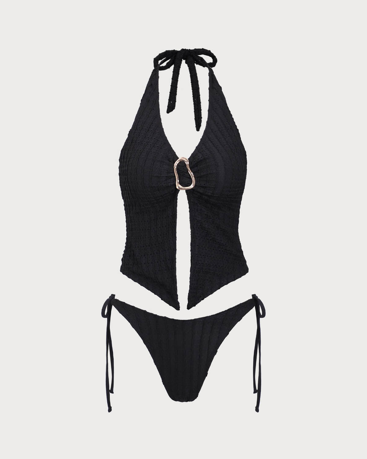 Shewess™ Siyah Kesme O-Ring Tankini Mayo