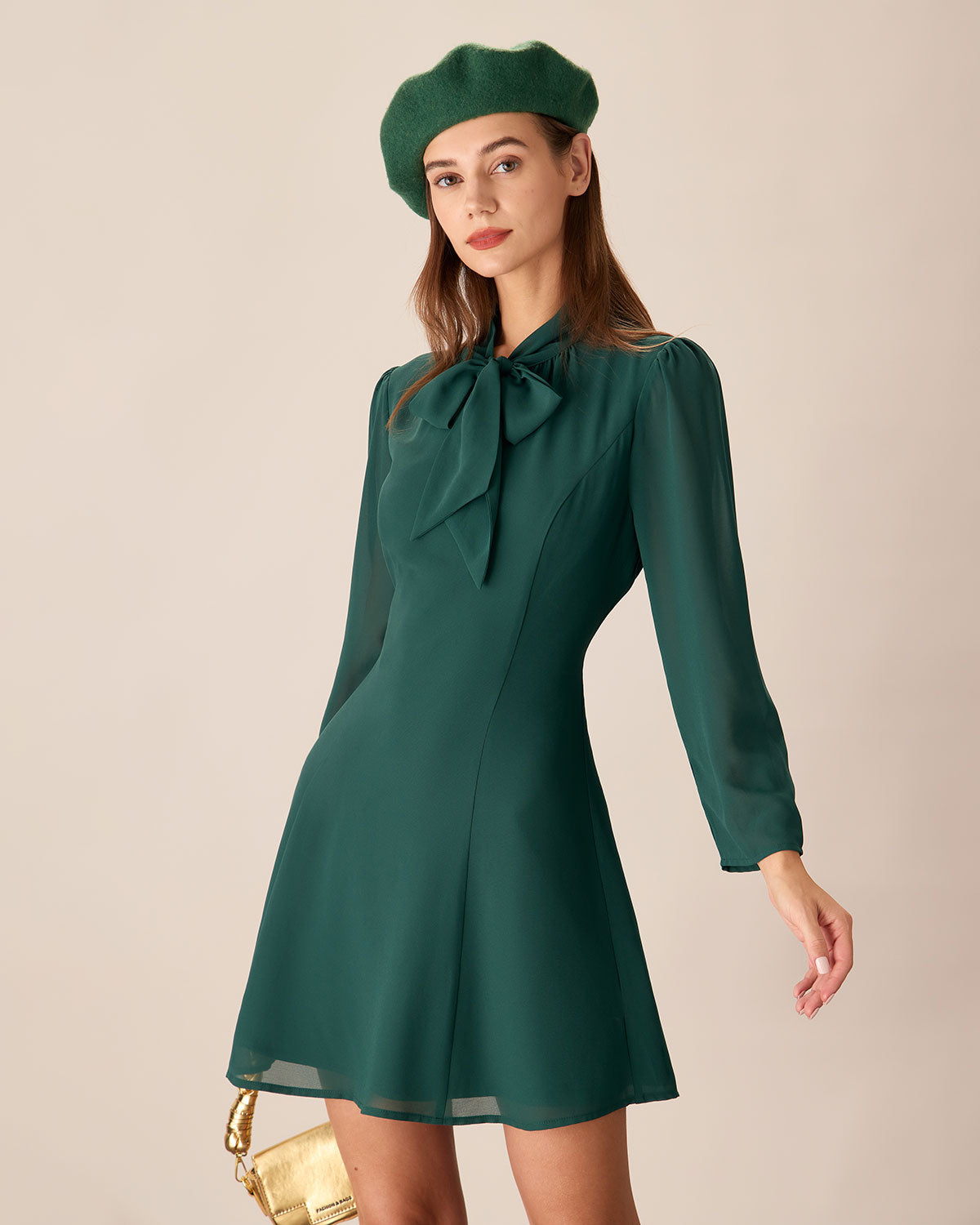Shewess™ Yeşil Bağcıklı Transparan Mini Elbise