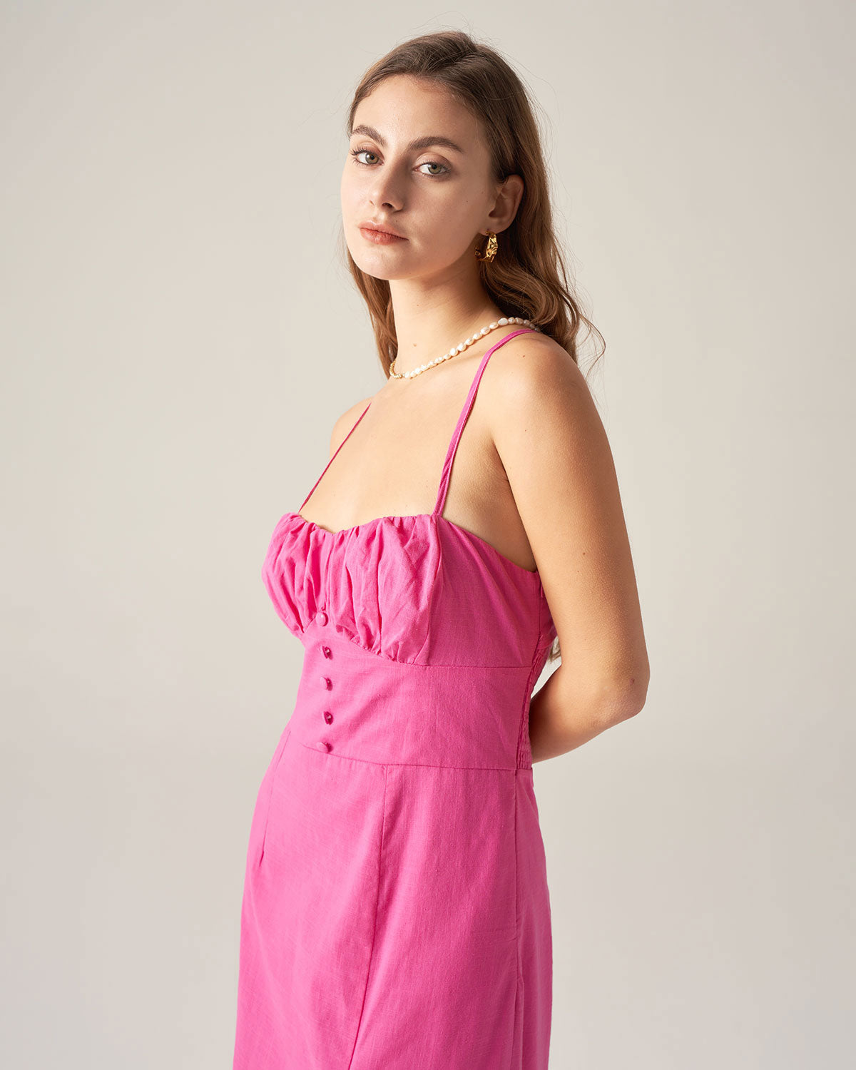 Shewess™ Kırmızı Dantelli Sırtı Açık Slip Midi Elbise