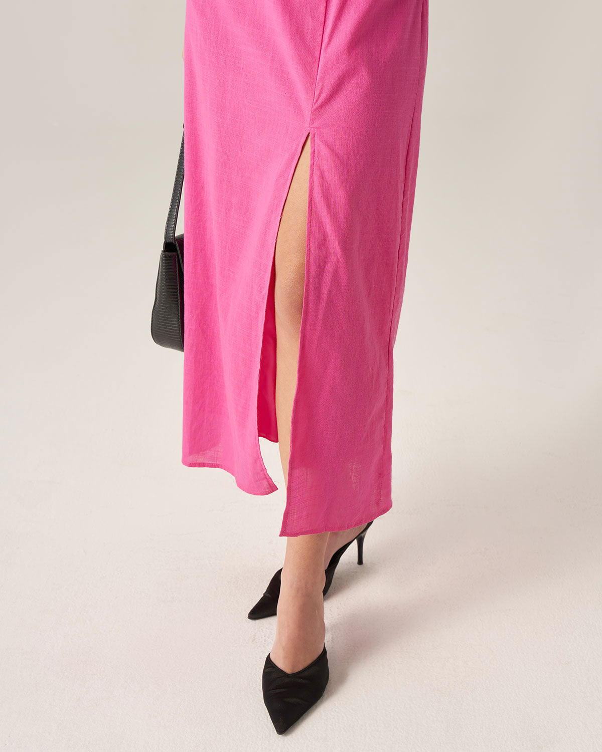 Shewess™ Kırmızı Dantelli Sırtı Açık Slip Midi Elbise