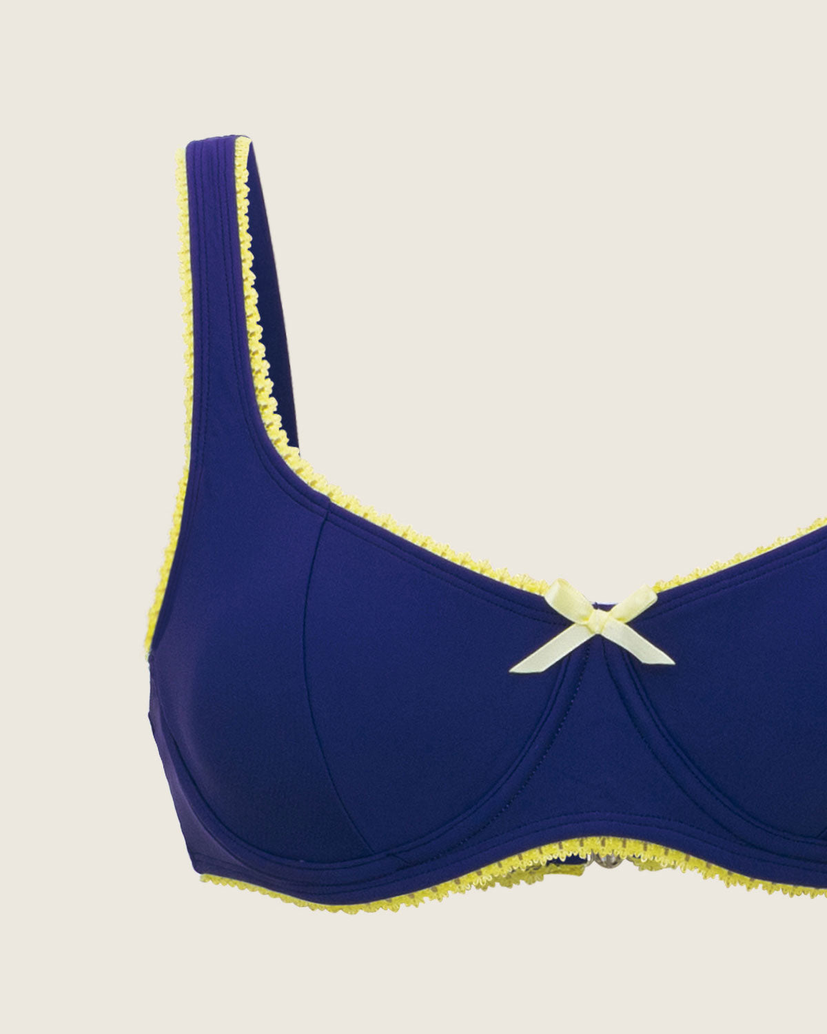 Shewess™ Mavi Dantelli Kontrast Balenli Bikini Takımı