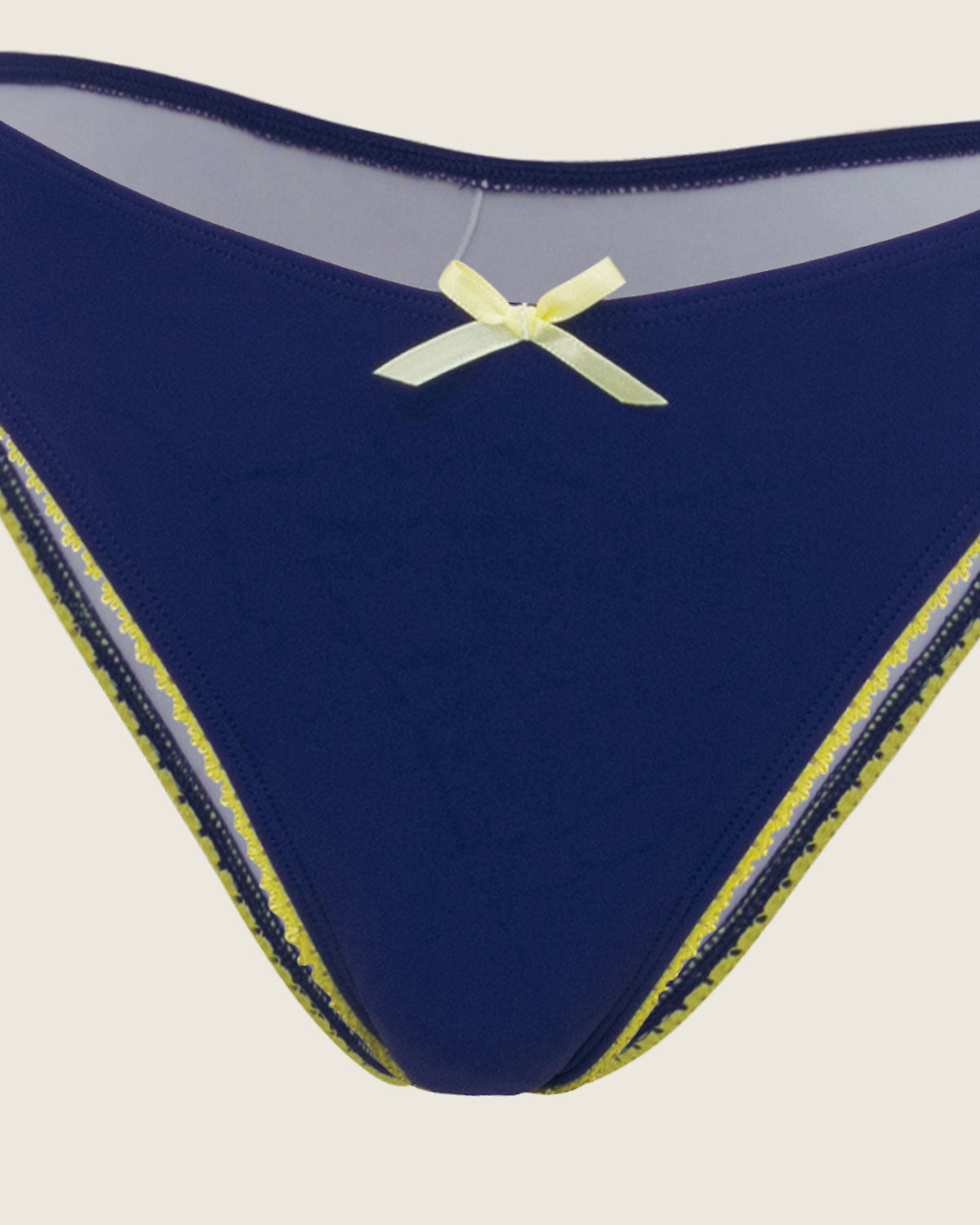 Shewess™ Mavi Dantelli Kontrast Balenli Bikini Takımı