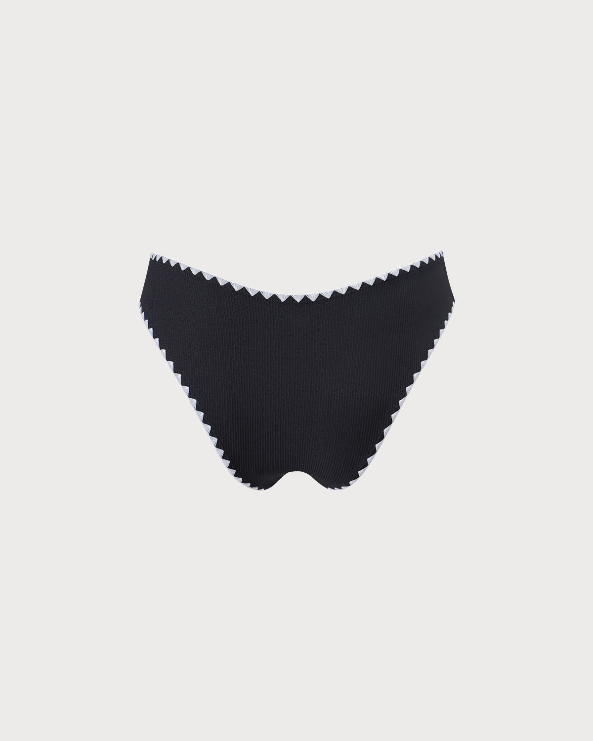 Shewess™ Siyah Kontrast Fitilli Bikini Altı