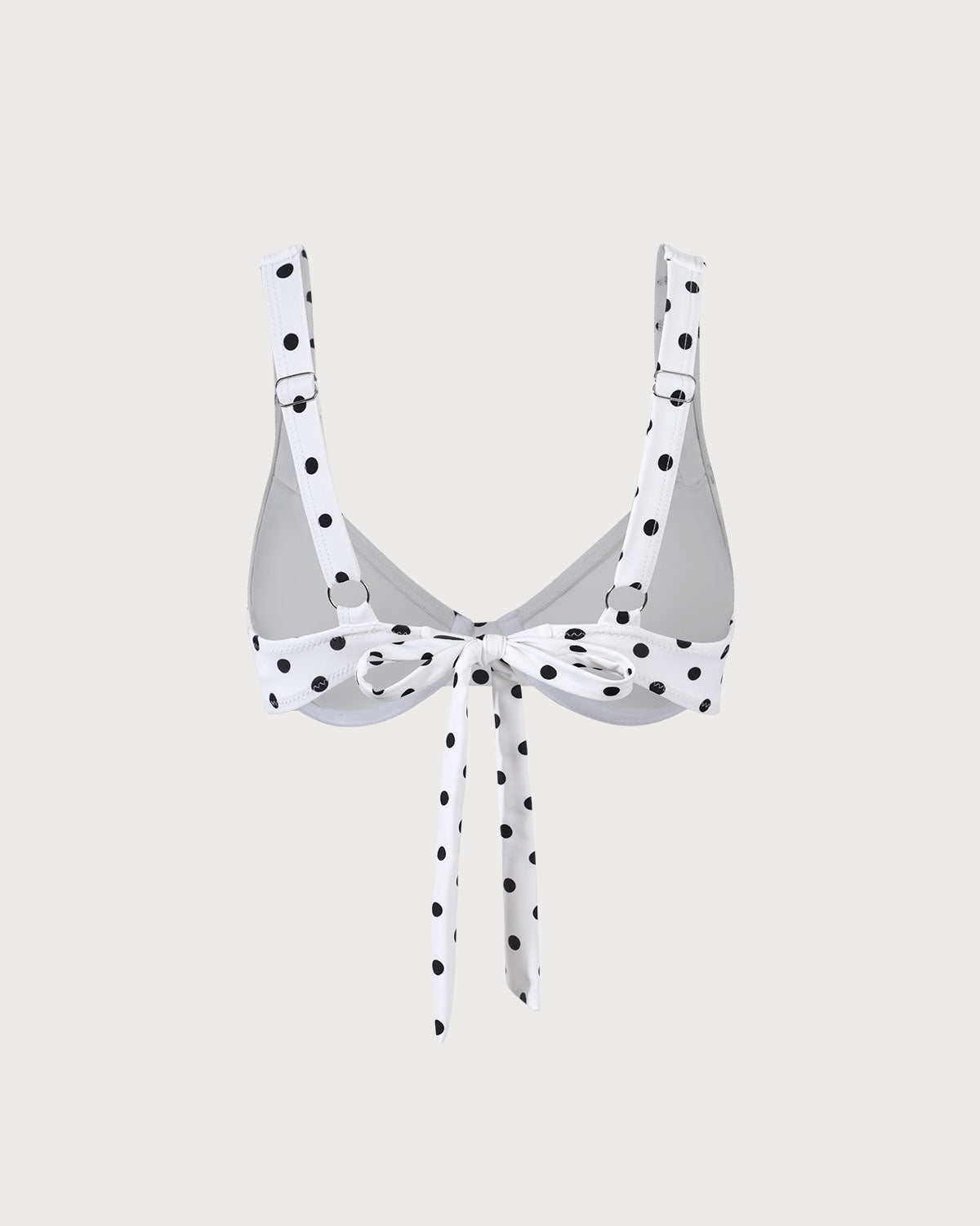 Shewess™ Beyaz Puantiyeli Balenli Bikini Üstü