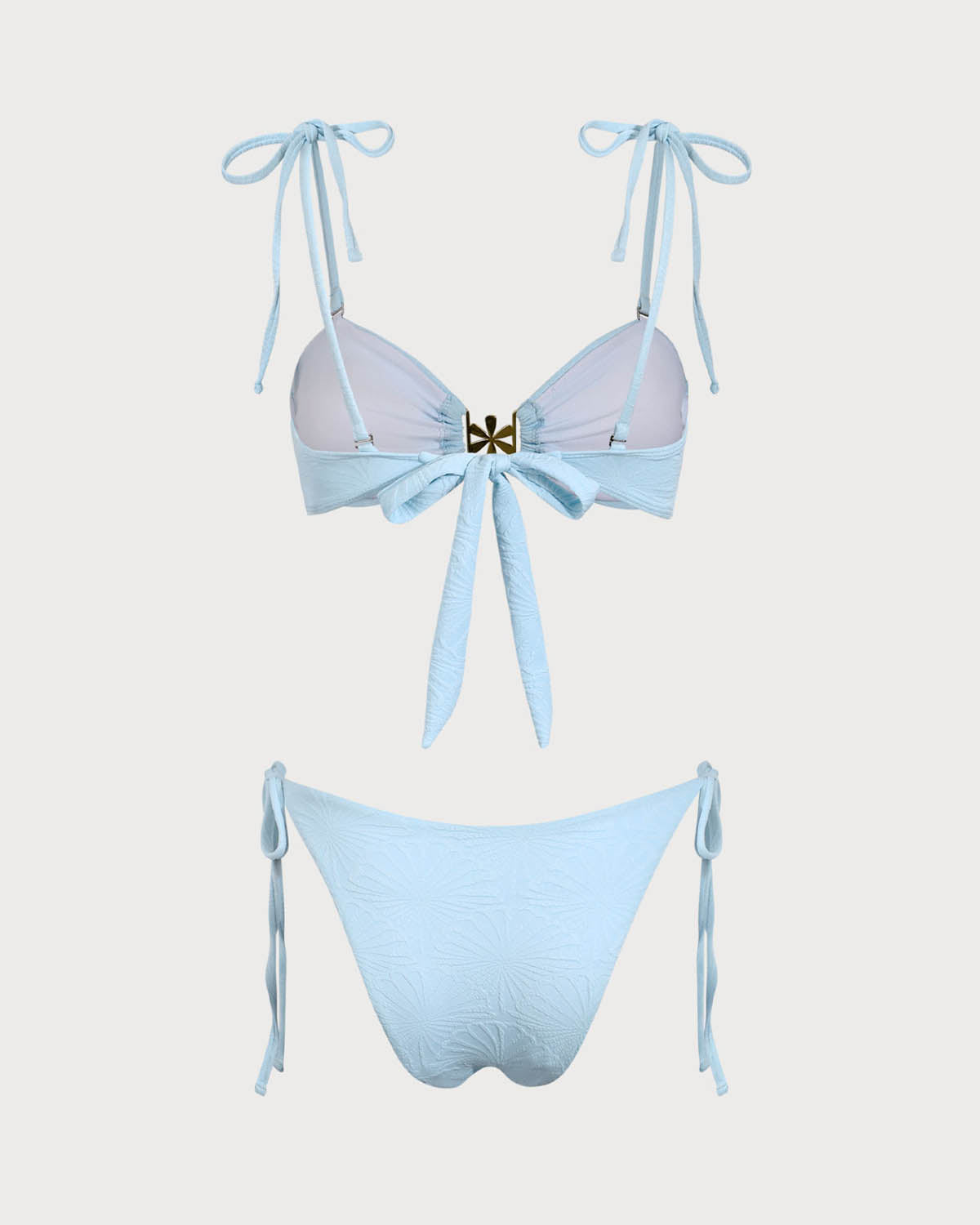 Shewess Mavi Dokulu Büzgülü Bikini Takımı