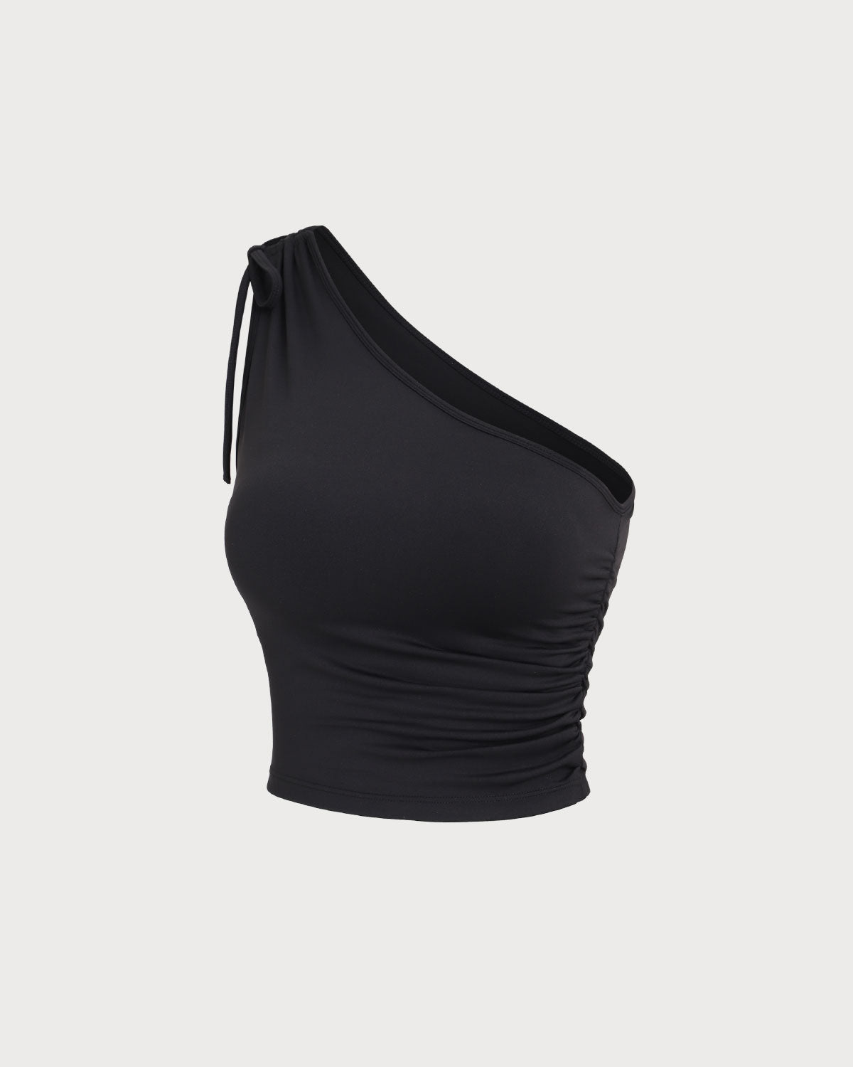 Shewess™ Siyah Tek Omuz Yoga Atlet
