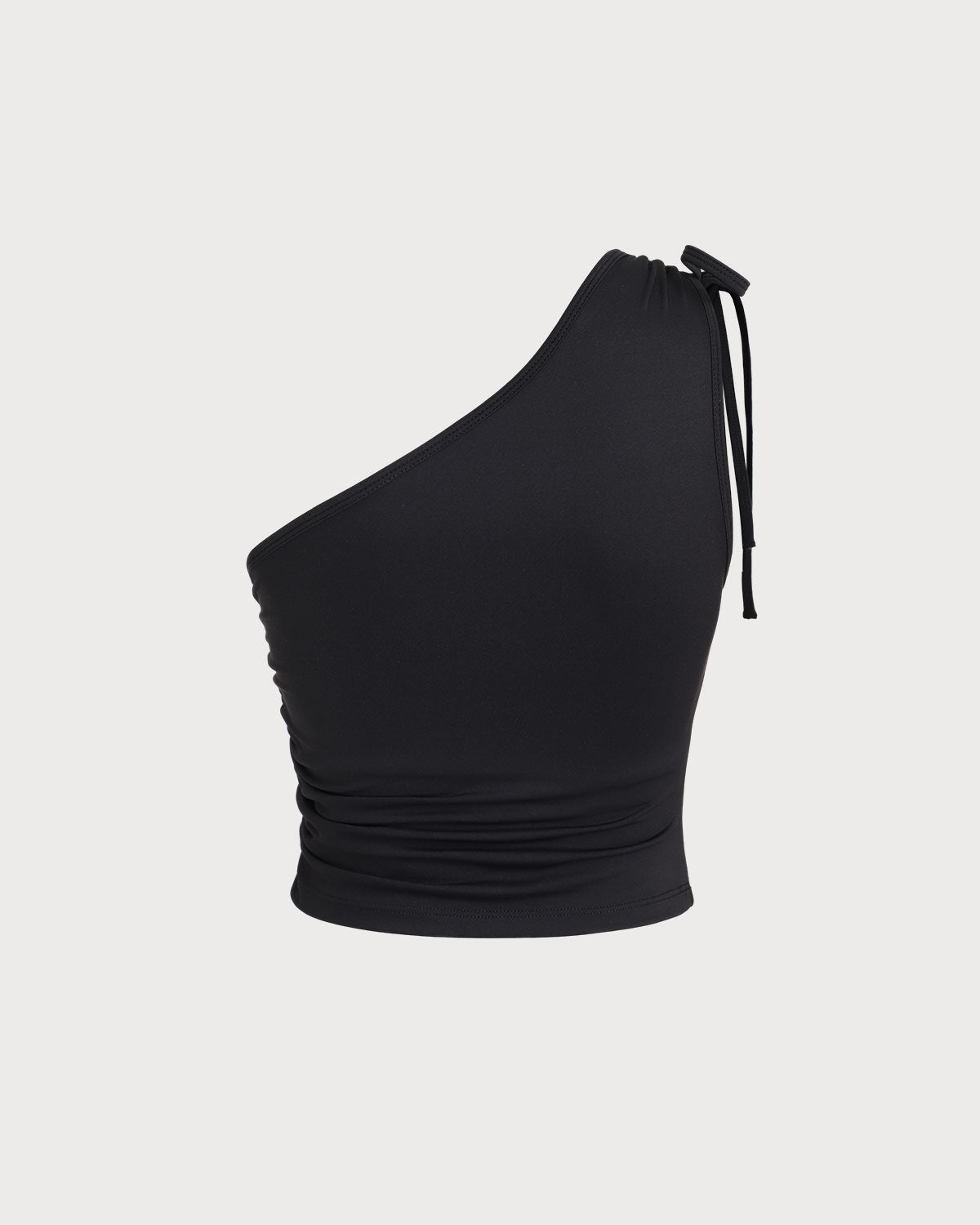 Shewess™ Siyah Tek Omuz Yoga Atlet