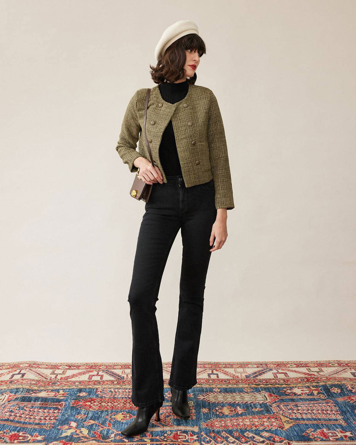 Shewess™ Vintage Katı Tüvit Ceket