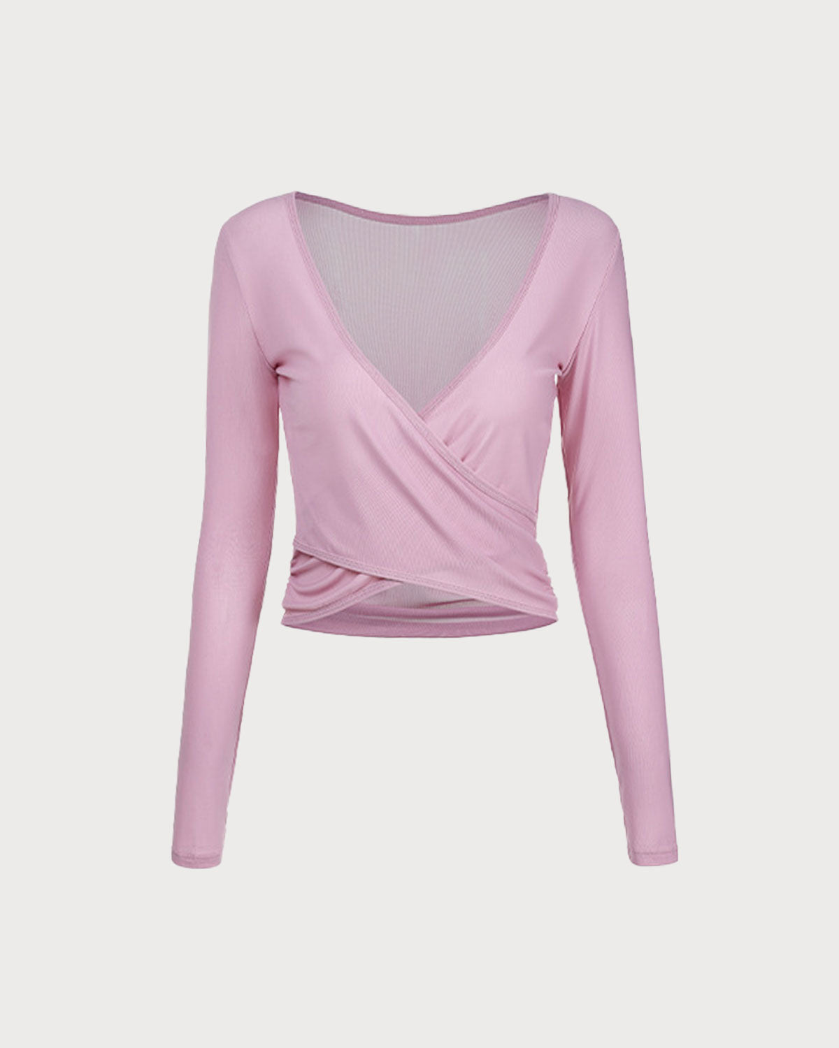 Shewess™ Pembe Surplice Uzun Kollu Örtü - Hafif Destek