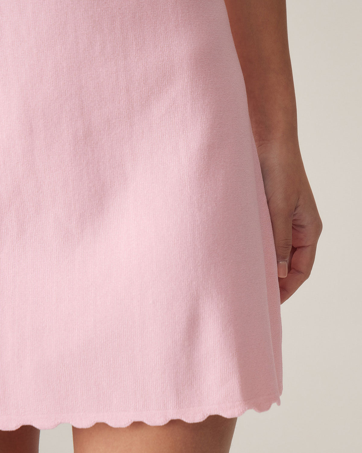 Shewess™ Pembe Kazak Kolsuz Mini Elbise