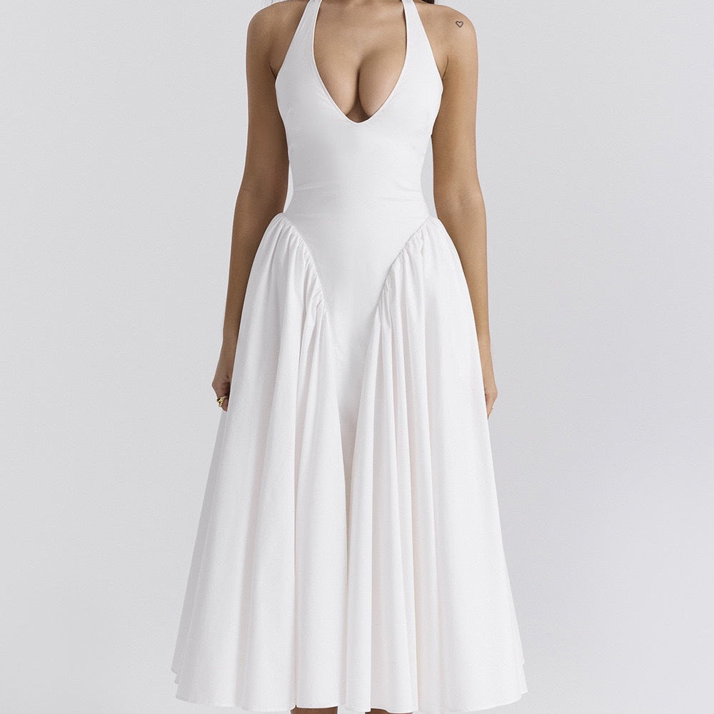 Celeste Boyundan Bağlamalı Midi Sundress