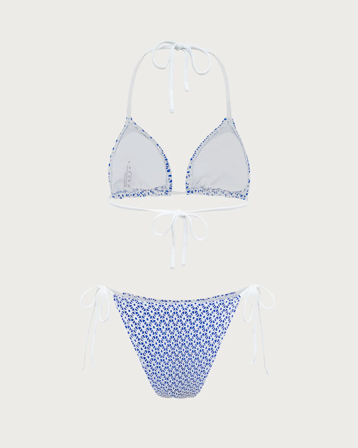Shewess™ Mavi Geometrik Üçgen İpli Bikini Takımı