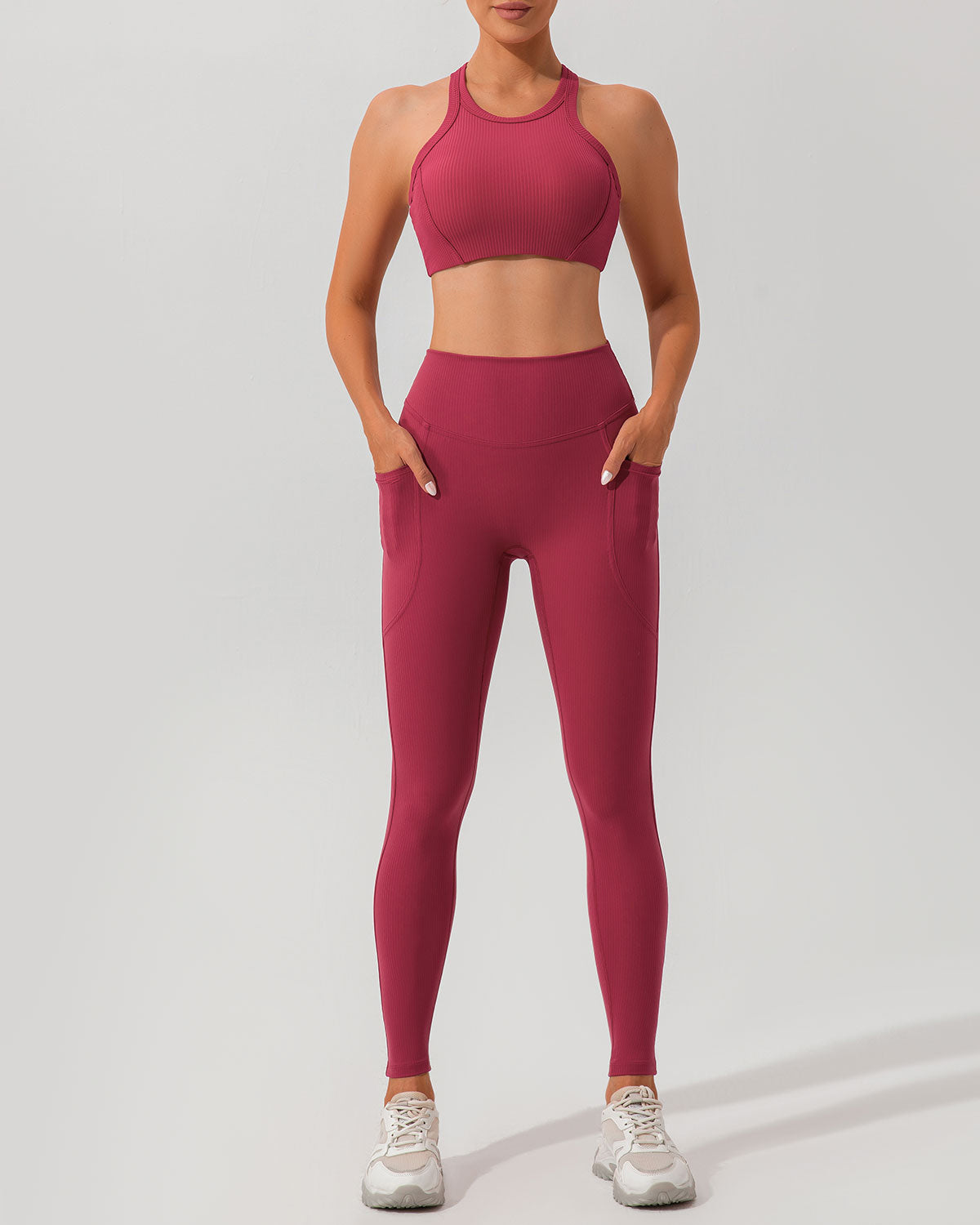 Shewess™ Kırmızı İ-Back Yoga Atlet