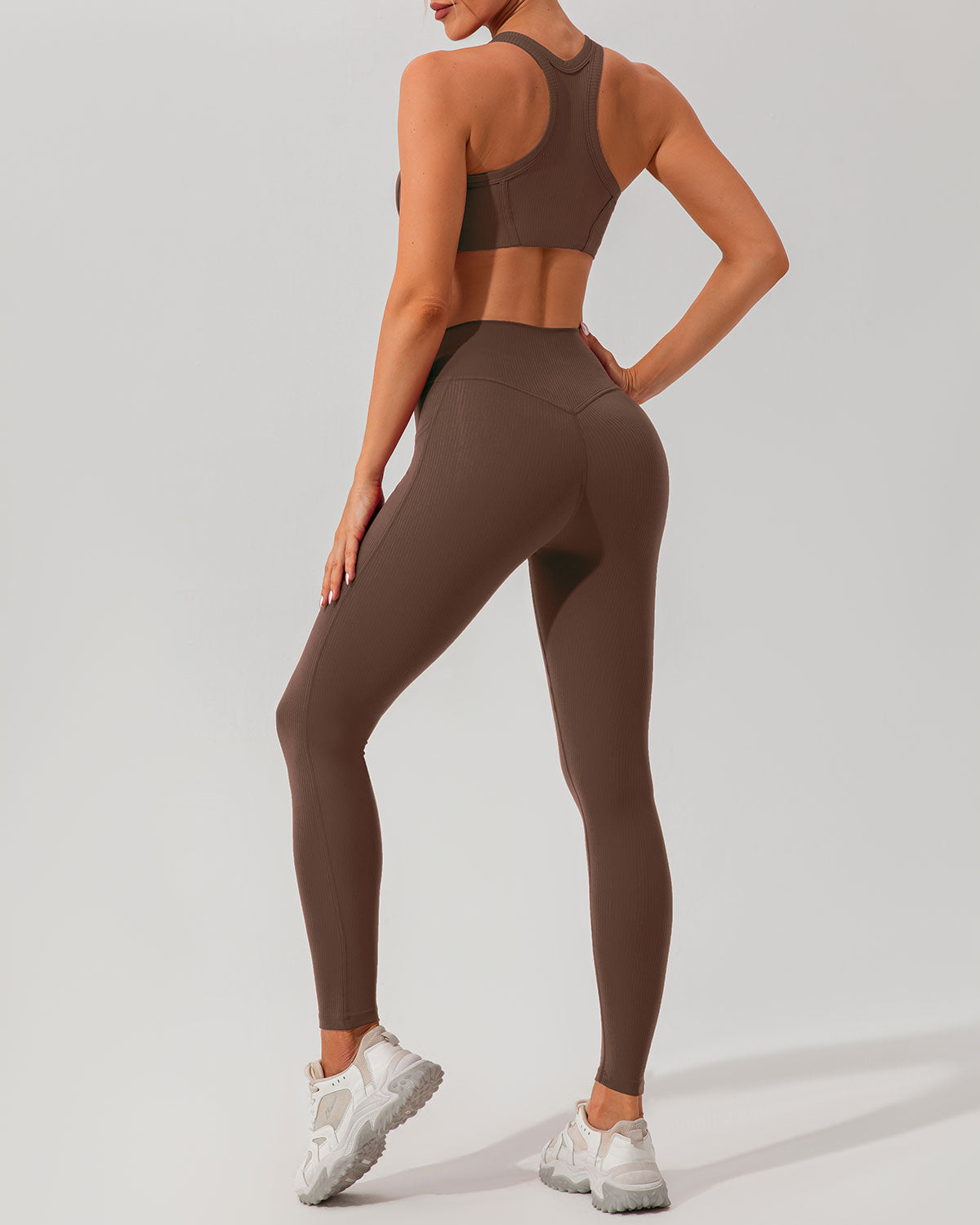 Shewess™ Kahverengi İ-Back Yoga Atlet