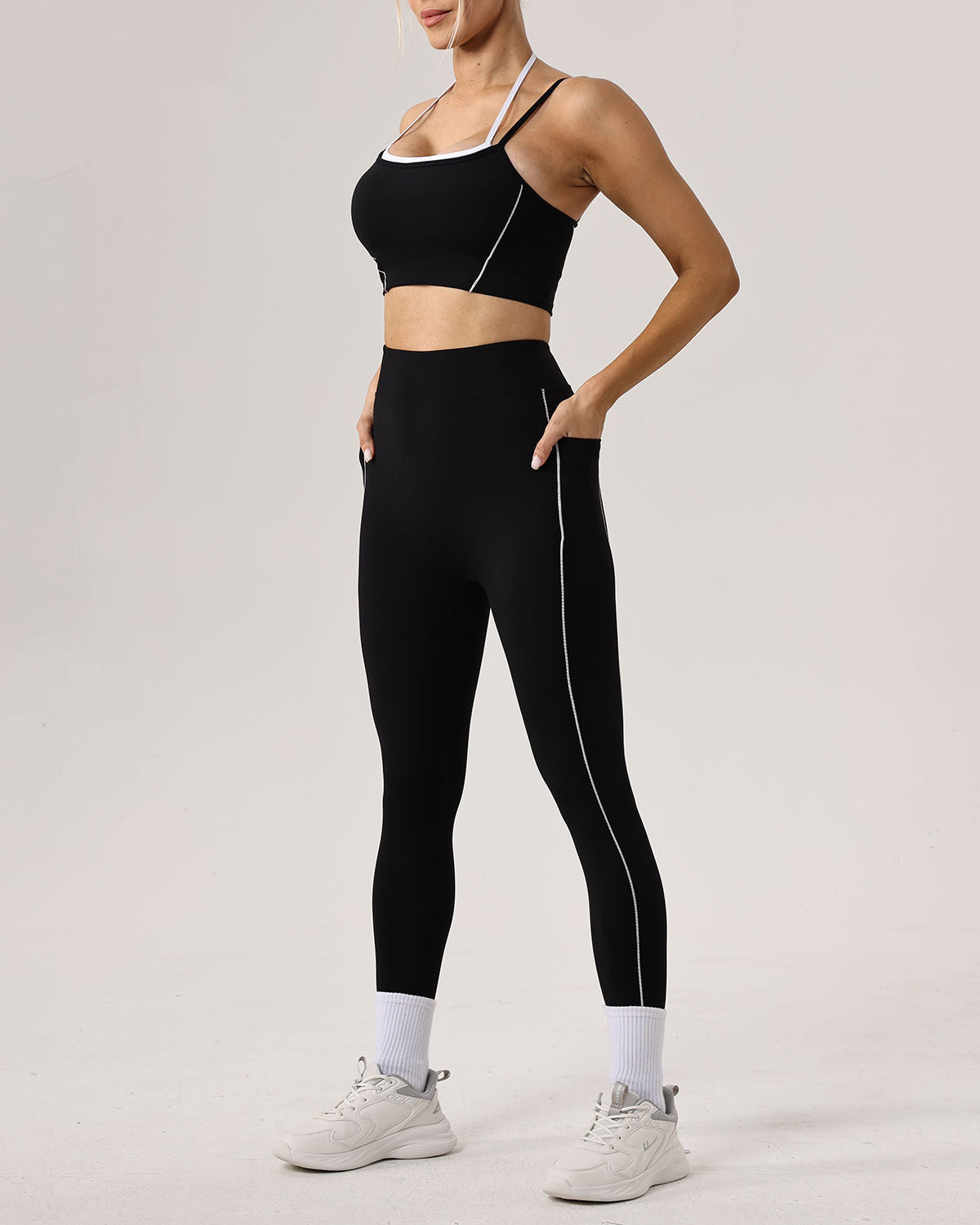 Shewess™ Siyah Yüksek Bel Yoga Taytı