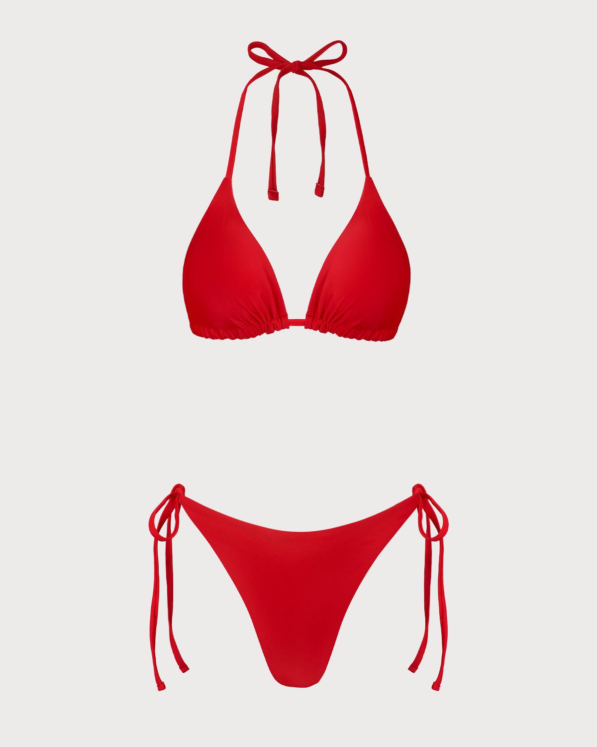 Shewess™ Kırmızı Çiçekli Çift Taraflı Bikini Takımı