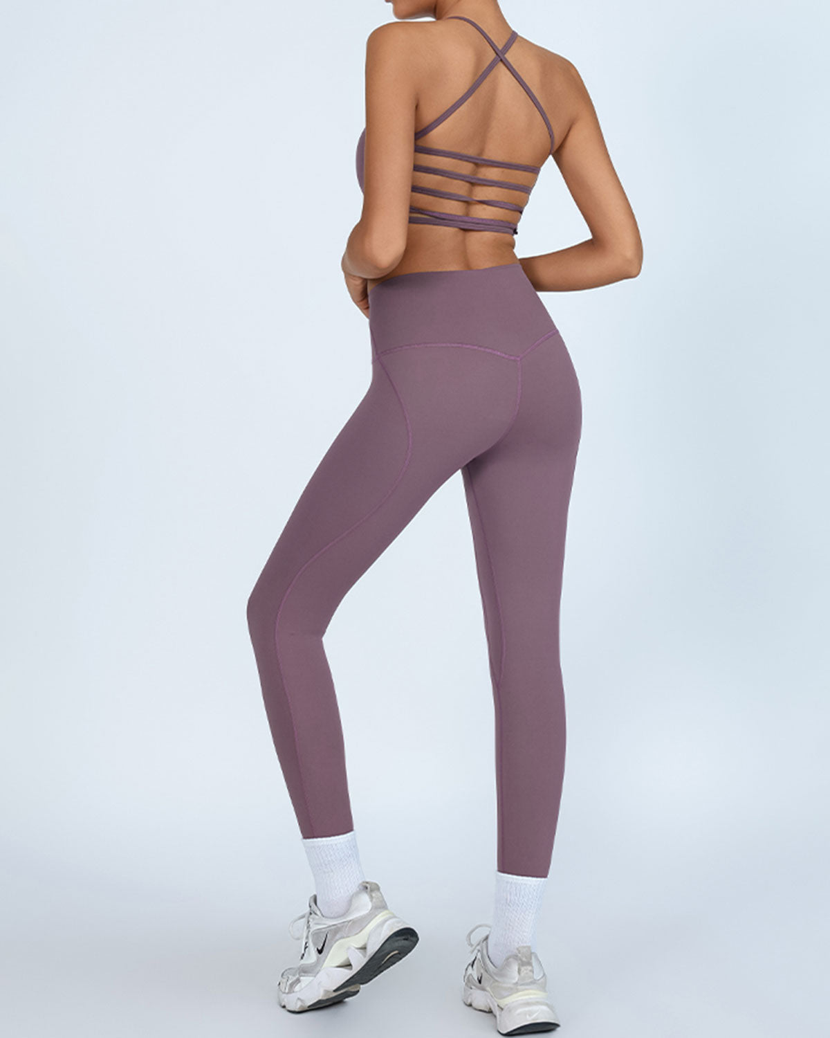Shewess™ Mor Yüksek Streç Yoga Taytı