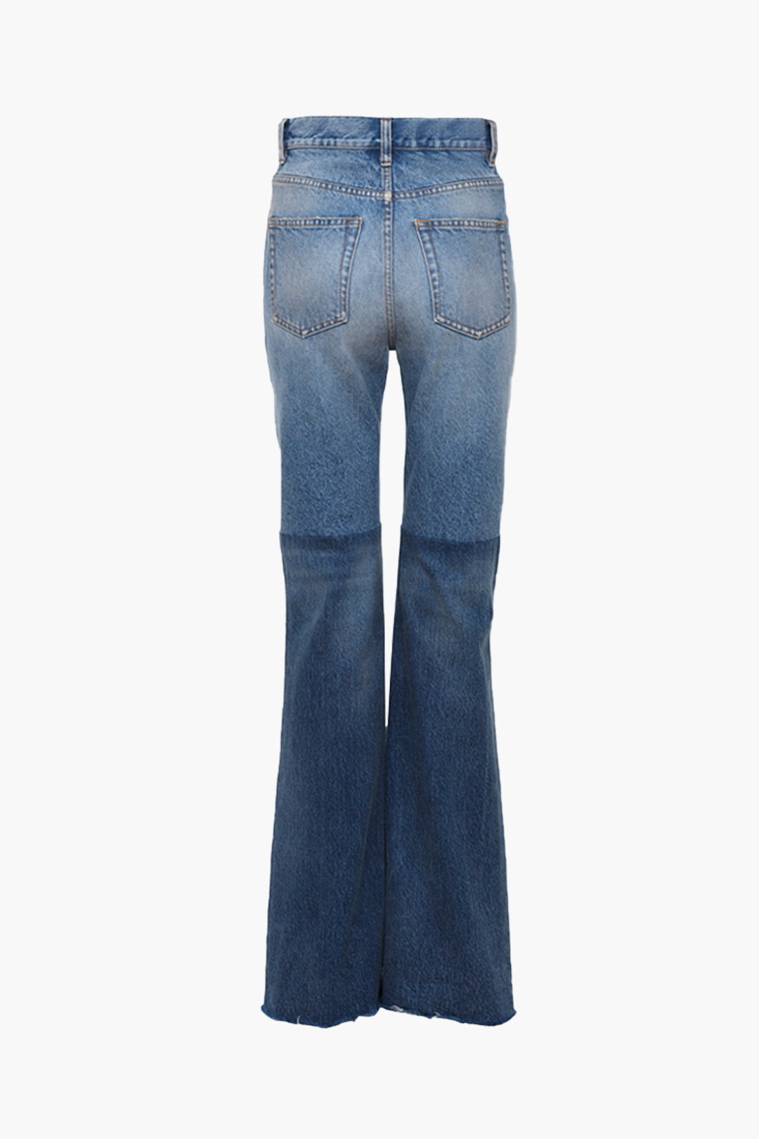 Denim Patchwork Düz Paça Kot