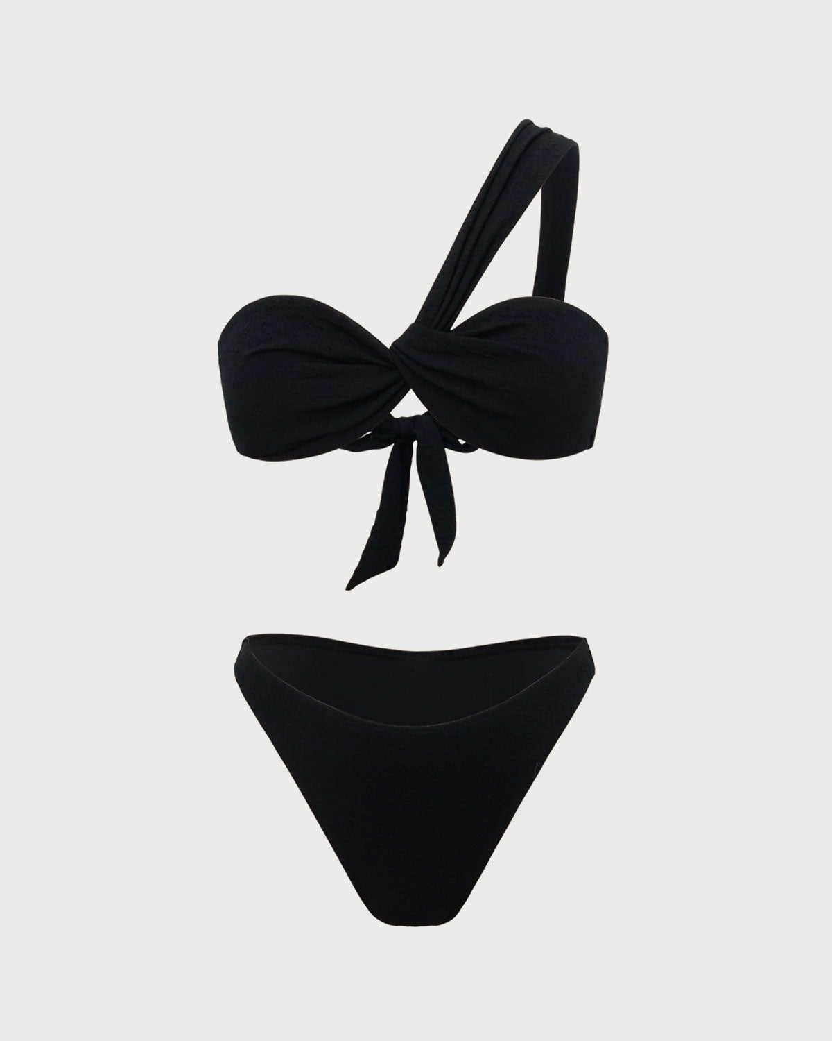 Shewess Siyah Dantelli Önü Bağlamalı Bikini Takımı