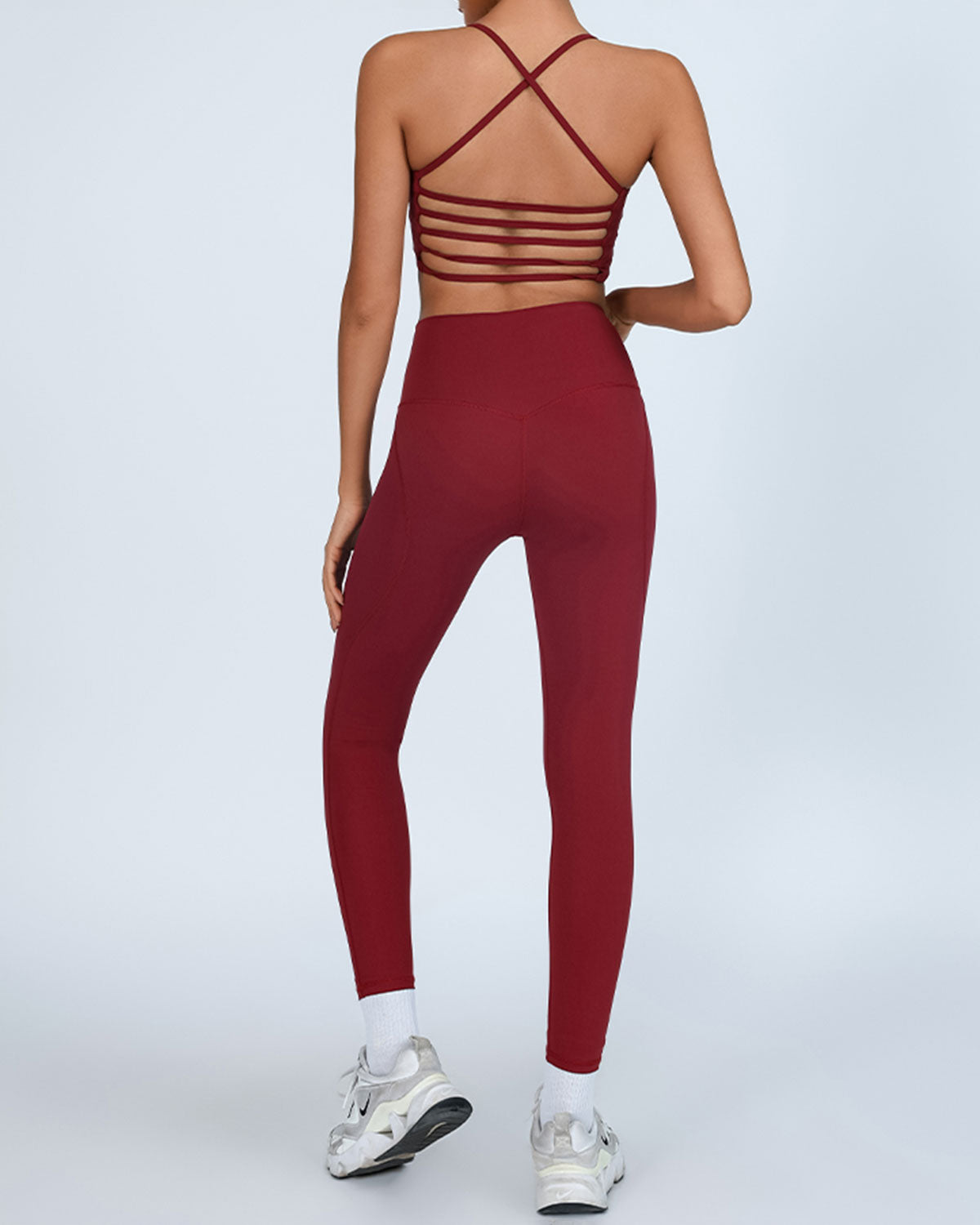 Shewess™ Kırmızı Yüksek Streç Yoga Taytı