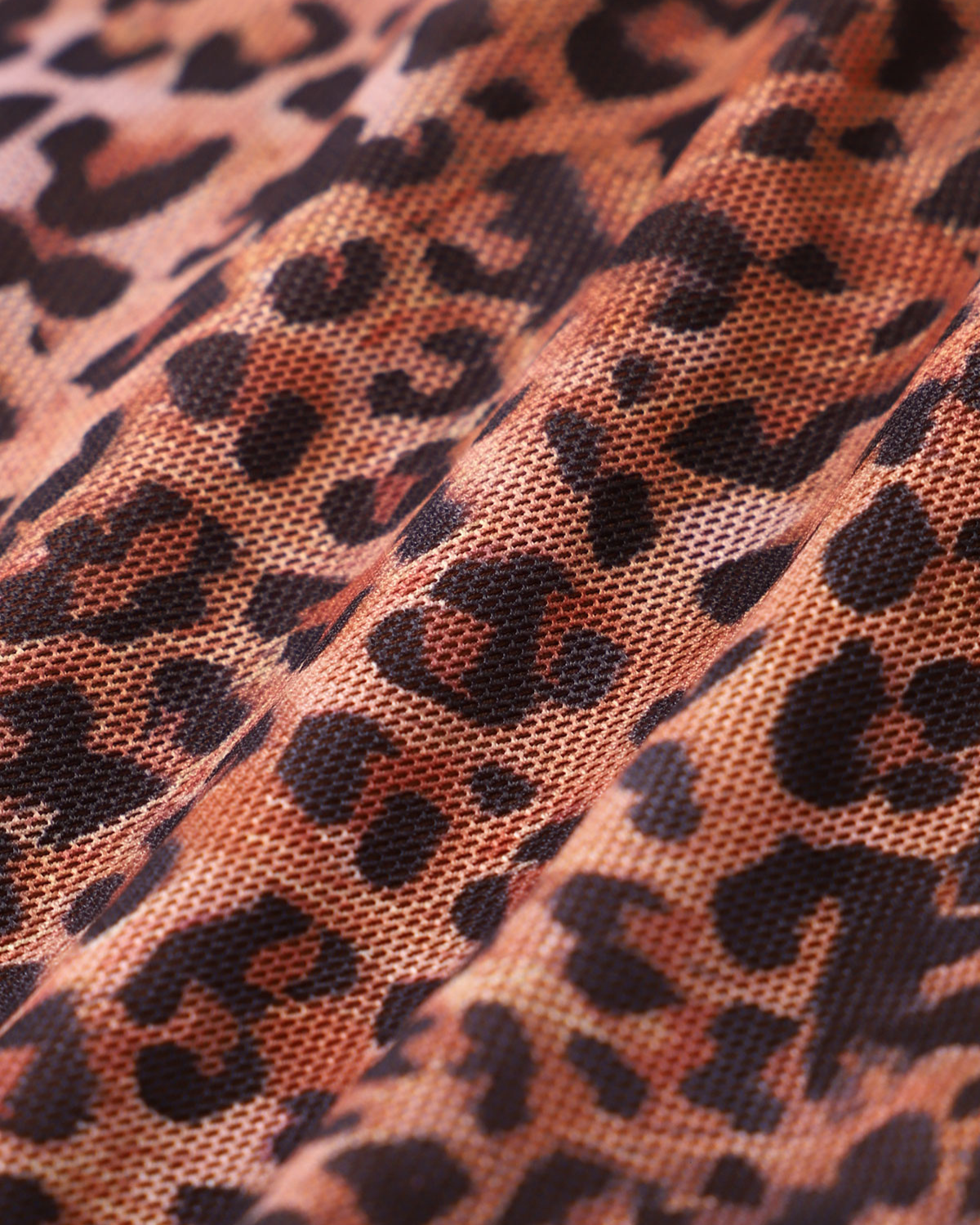 Shewess™ Kahverengi Büzgülü Leopar Desenli Tankini Mayo