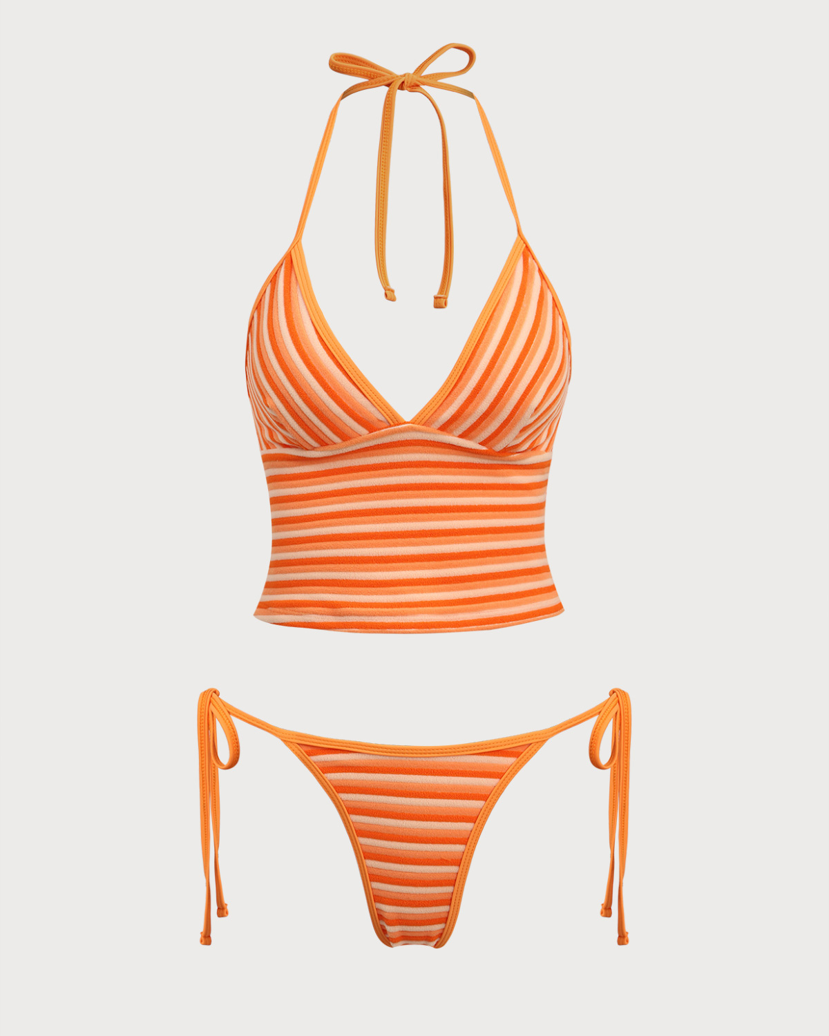 Shewess™ Turuncu Çizgili Tankini Mayo