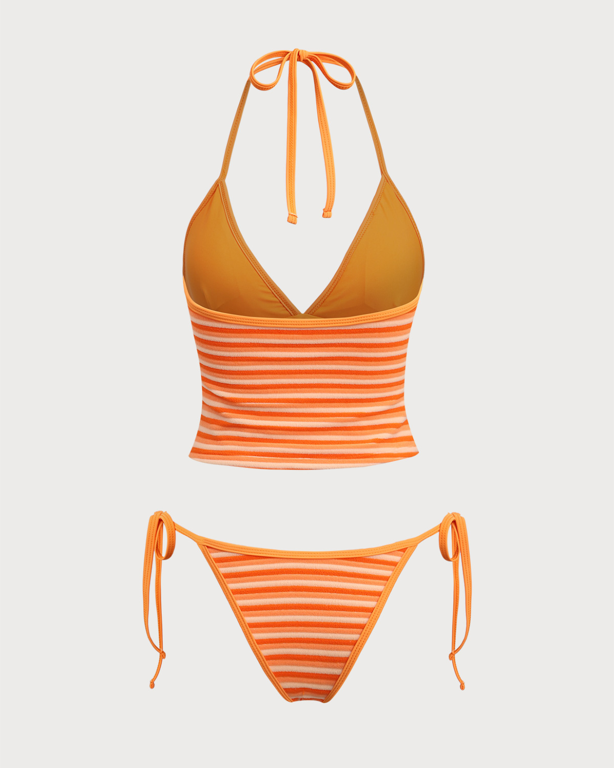 Shewess™ Turuncu Çizgili Tankini Mayo