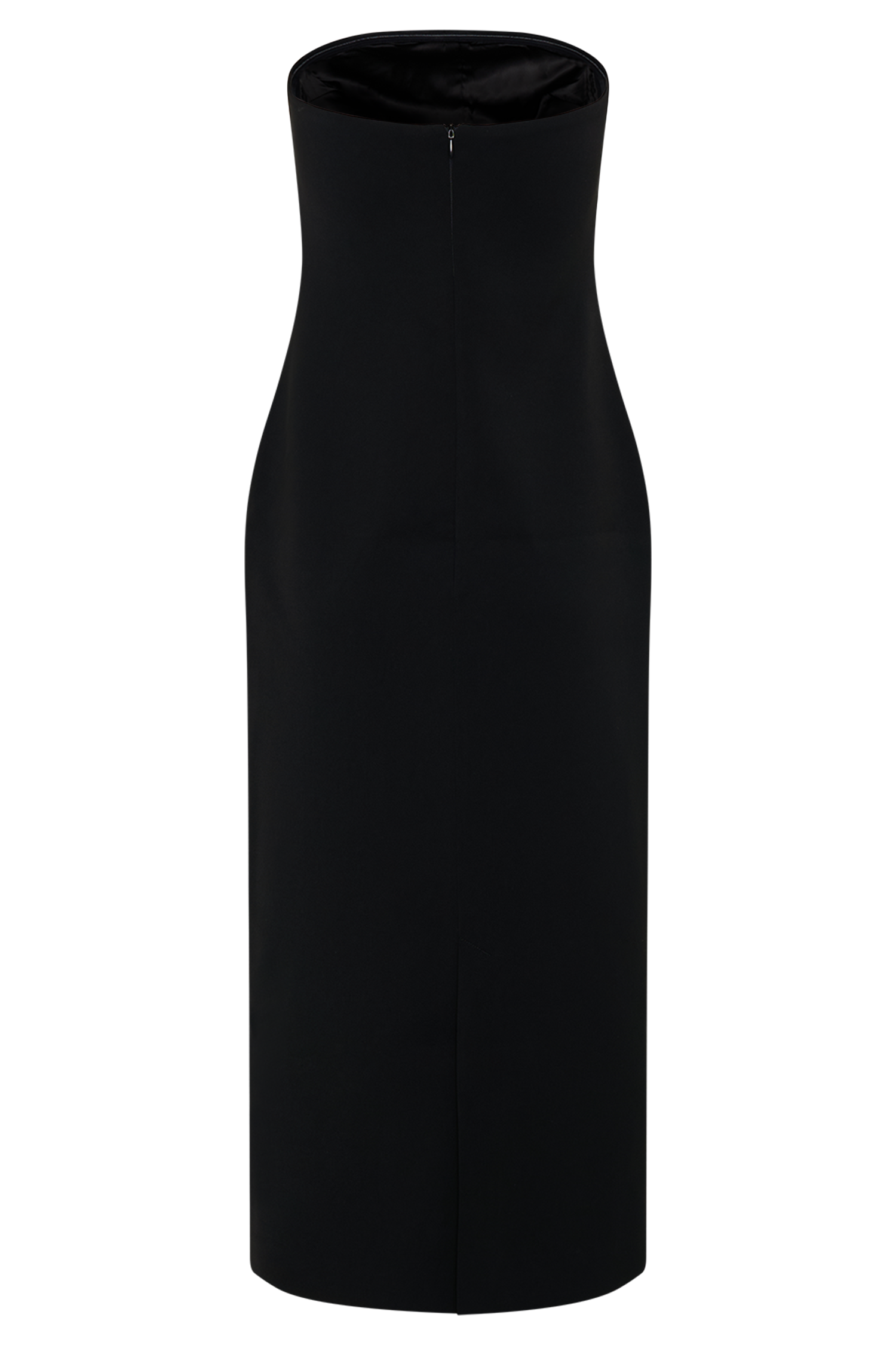 Susan Straplez Midi Elbise - Siyah