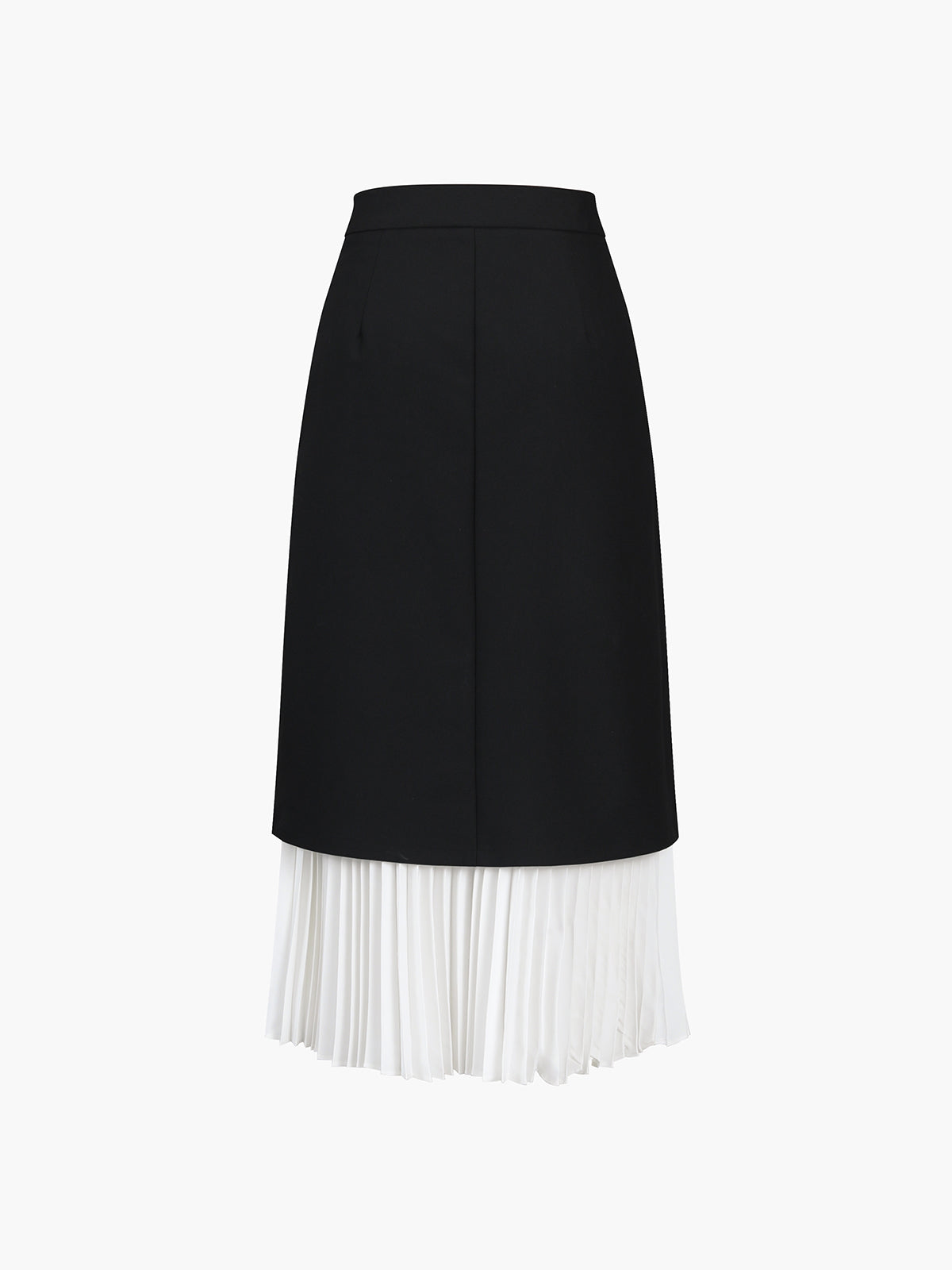 Two Tone Pleated Long Skirt İki Renkli Pileli Uzun Etek