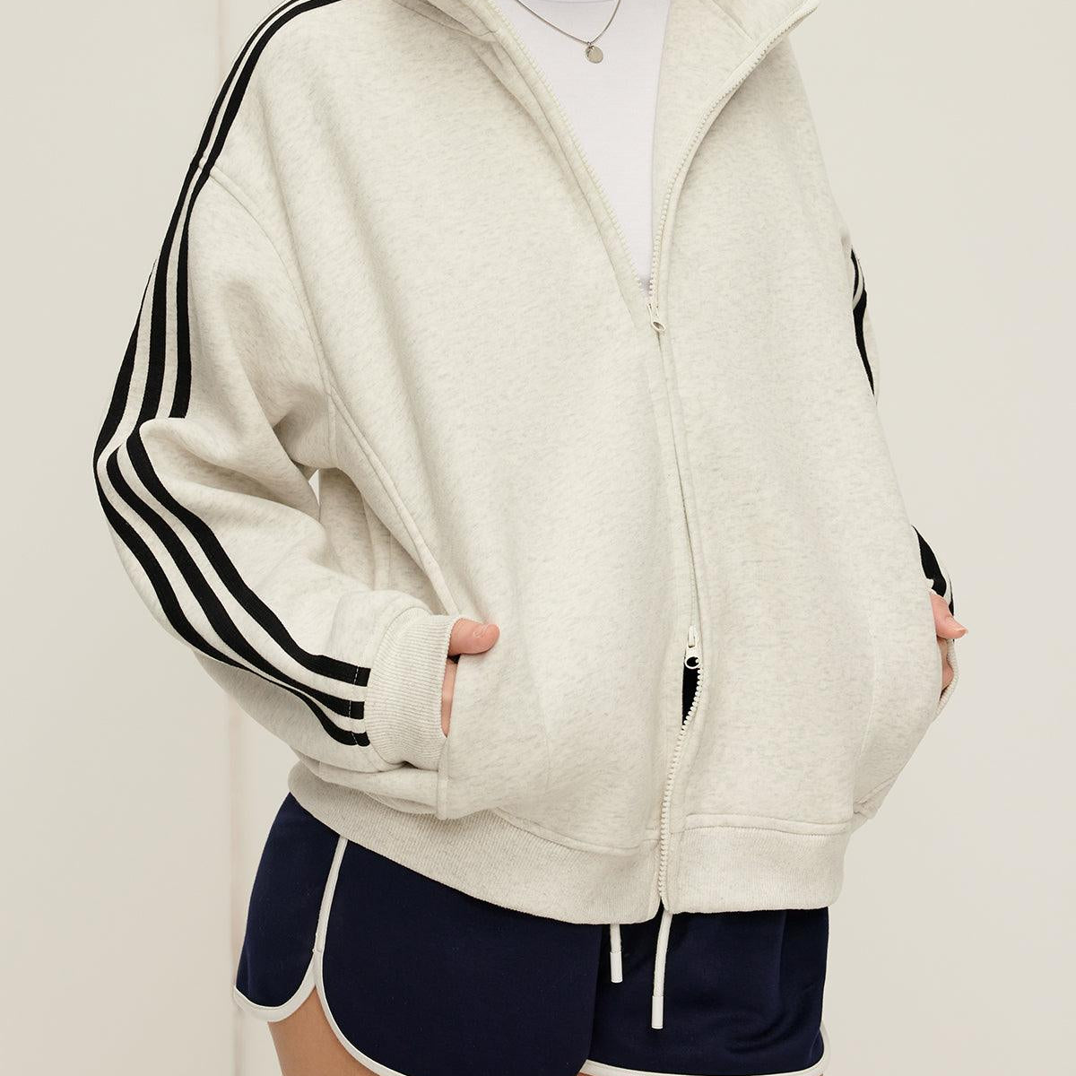 Sportive Striped Hırka