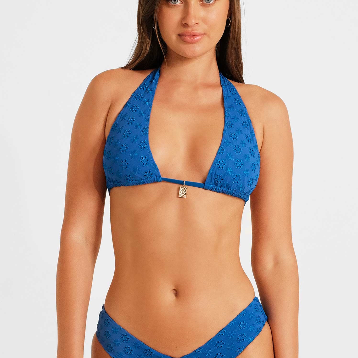 Shewess™ Billie Boyun Bağlamalı Üst / Sapphire Eyelet (Son İndirim)