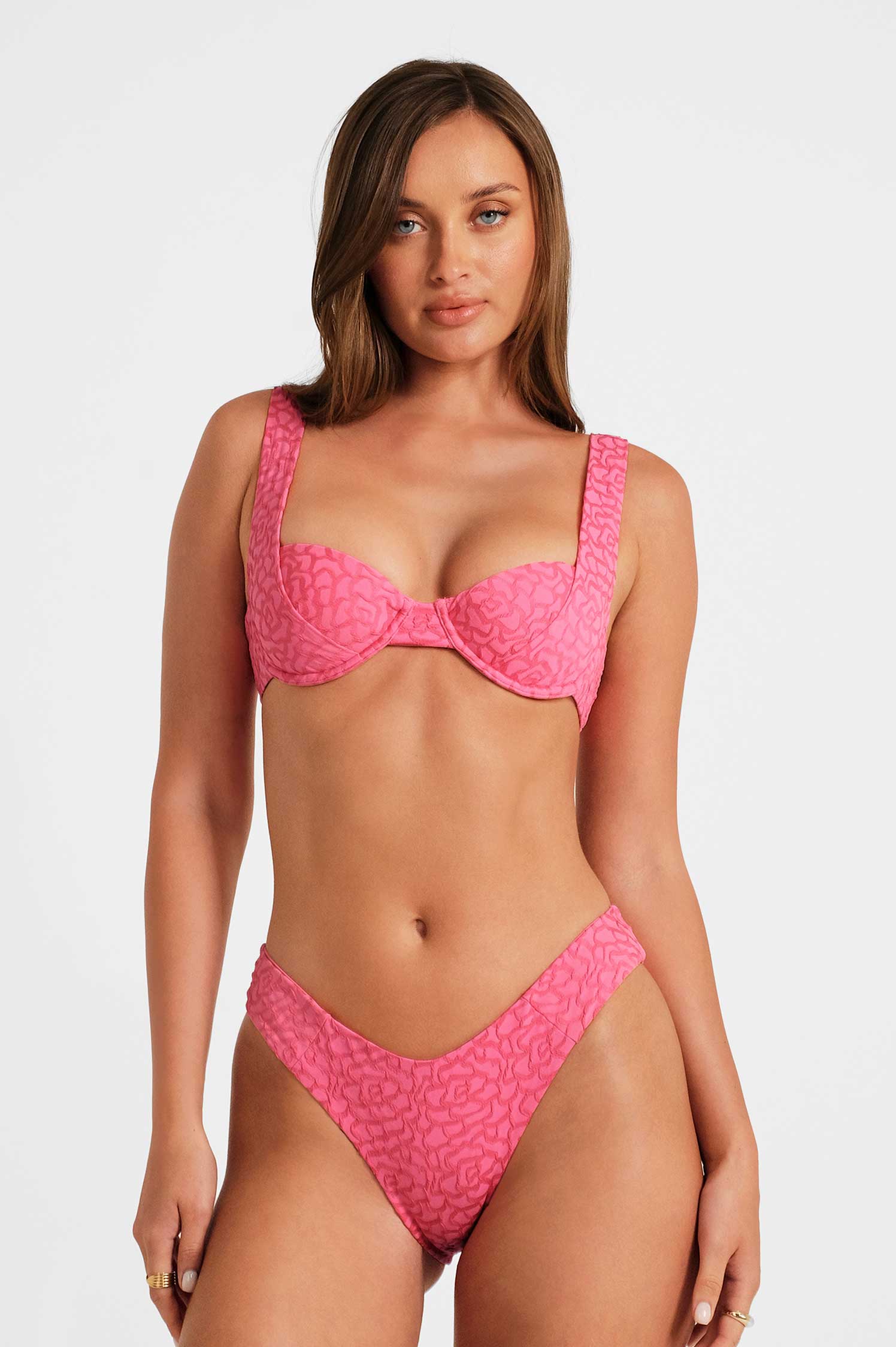 Shewess™ Tiana Destekli Üst / Rosy Glow Jacquard