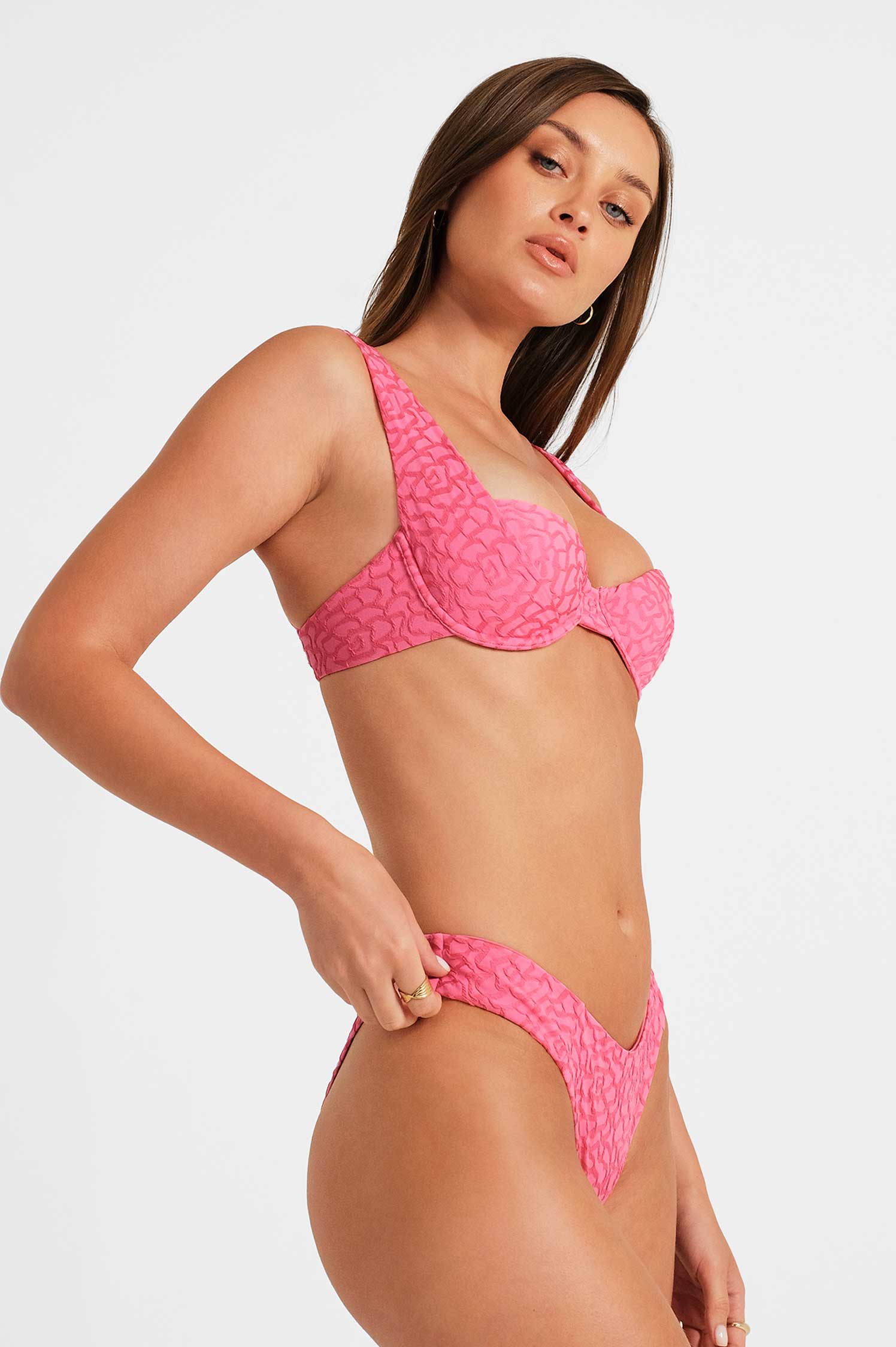 Shewess™ Maui Klasik Cesur Alt / Rosy Glow Jacquard (Son İndirim)