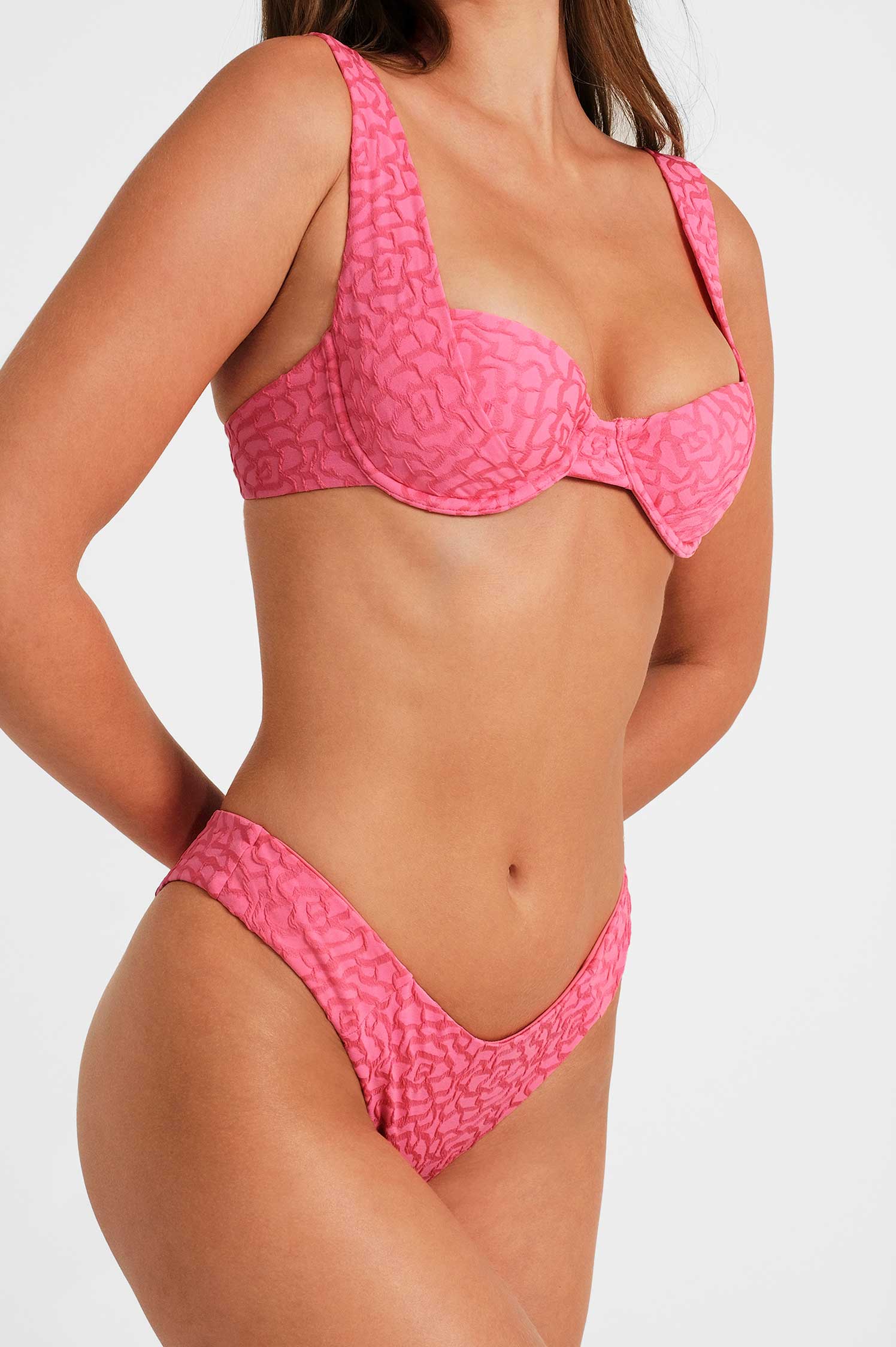 Shewess™ Tiana Destekli Üst / Rosy Glow Jacquard