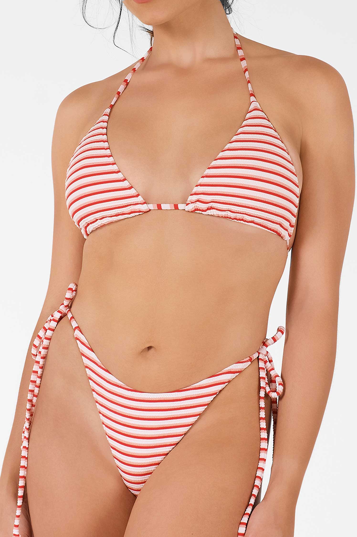 Shewess™ Martini Üçgen Bikini Üstü / Kırmızı Jakarlı (Son İndirim)