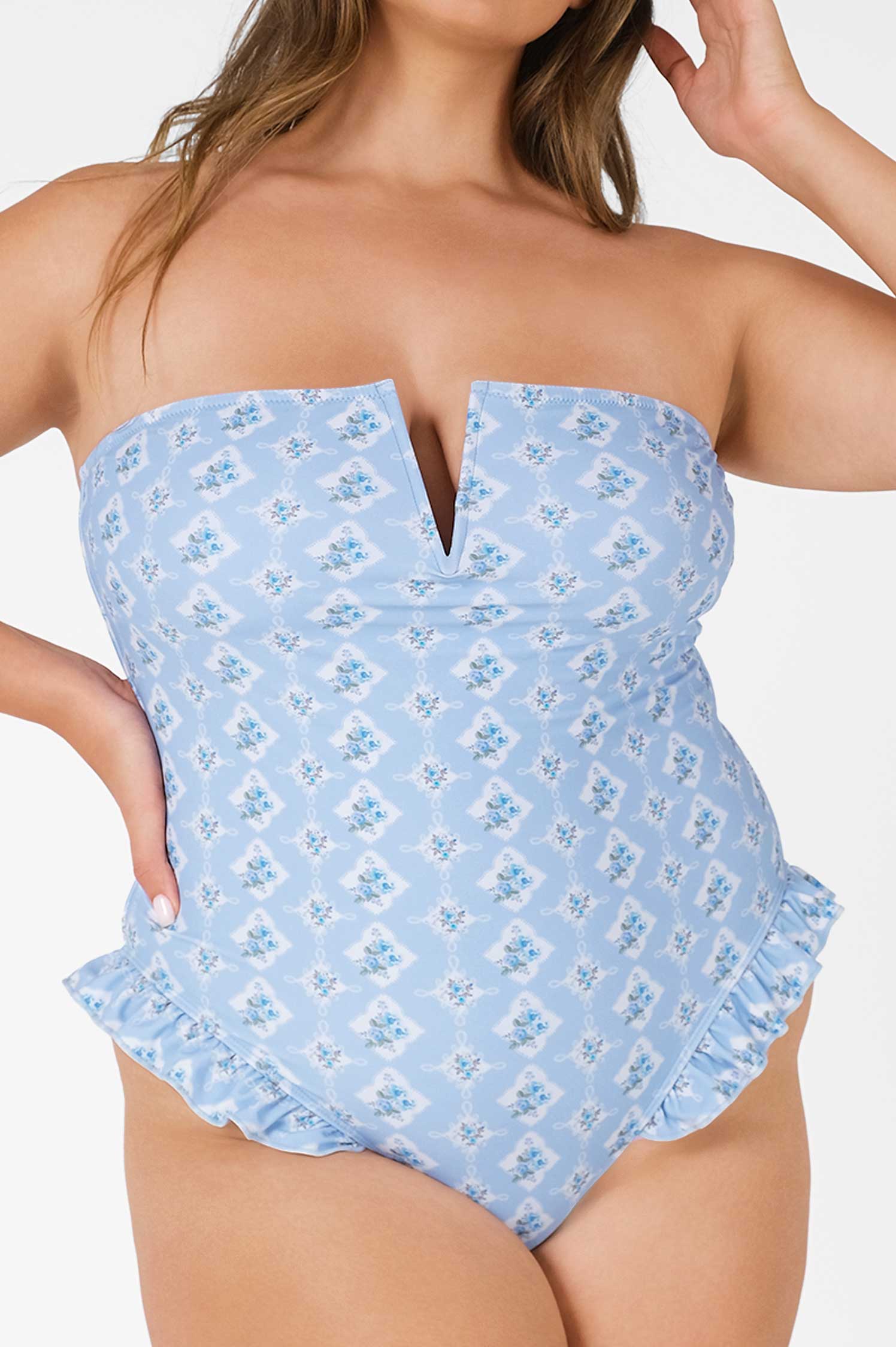Shewess™ Lily Fırfırlı Tek Parça / Hamptons