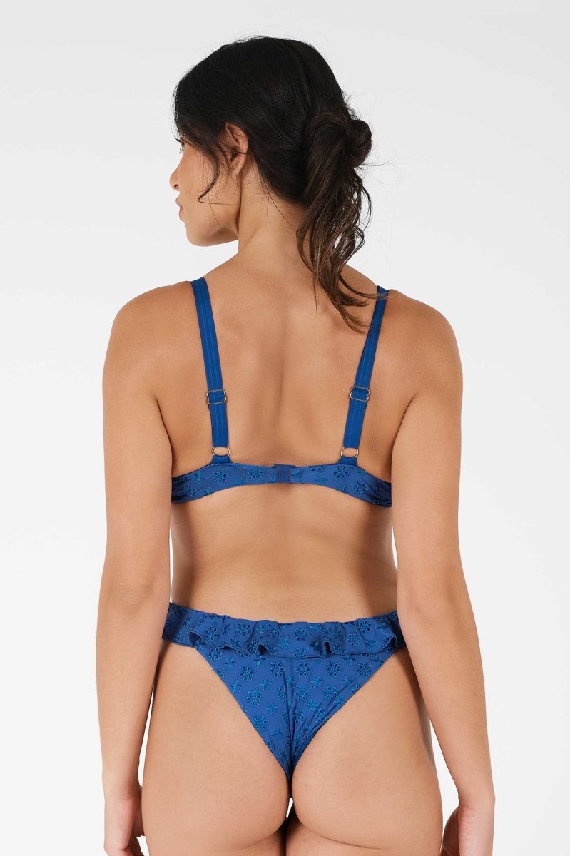 Shewess™ Makayla Fırfırlı Destekli Üst / Sapphire Eyelet (Son İndirim)