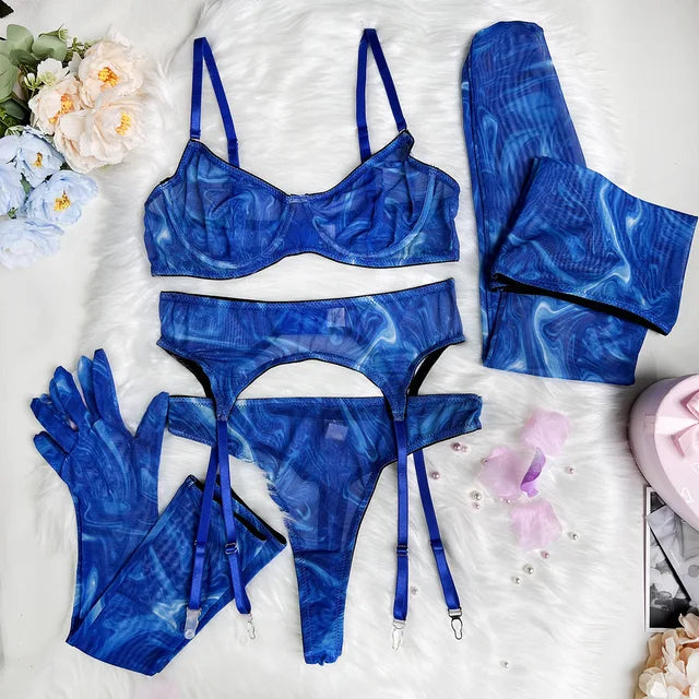 Shewess™ Serena 5 Parça Tie-Dye İç Giyim Takımı