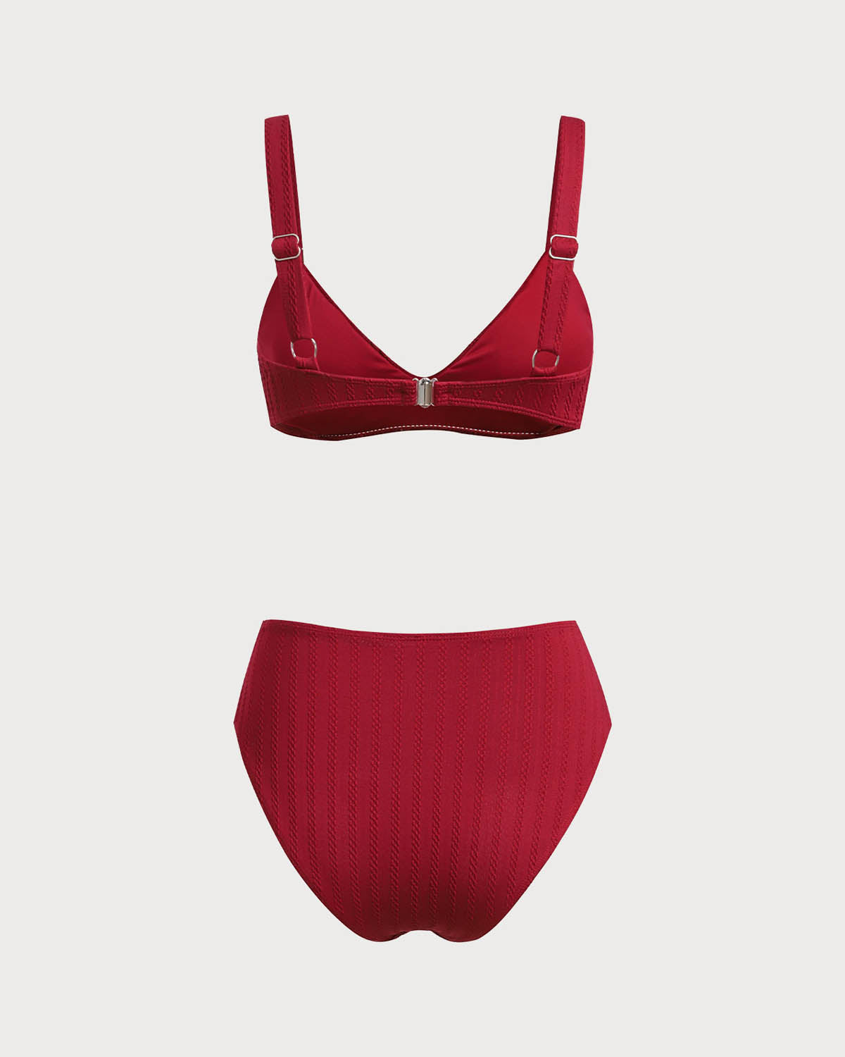 Shewess™ Kırmızı Kare Yaka O-Ring Bikini Seti